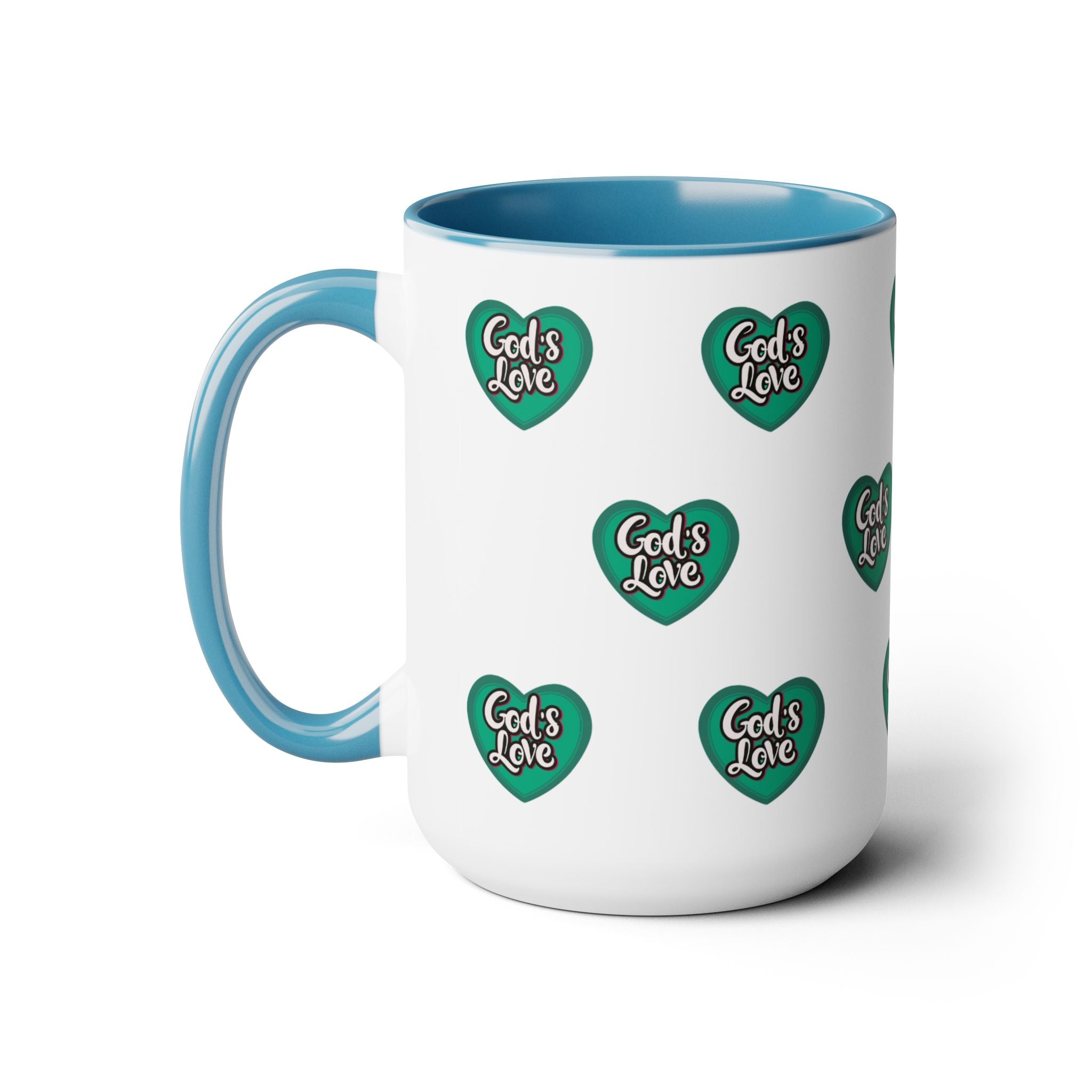 God's Love: Inspirational Allover Print Mug, 15oz