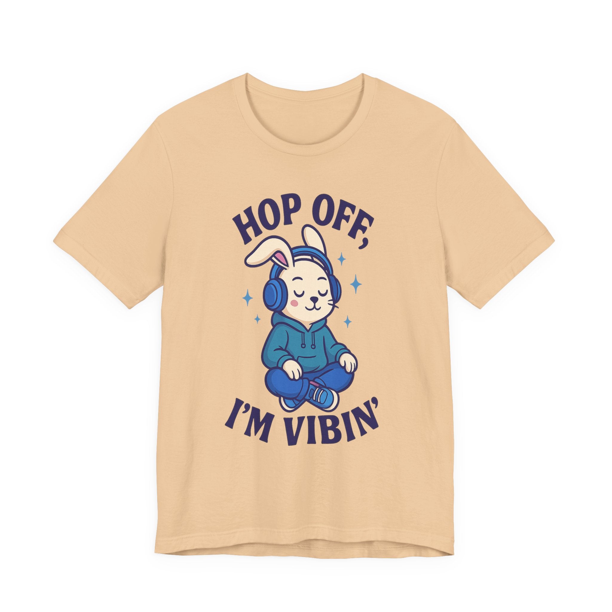 Chill Graphic Tee, Fun Bunny Shirt, Music Lover's Apparel, Holiday Gift, Cute Cartoon Tee, Casual Stylish Top