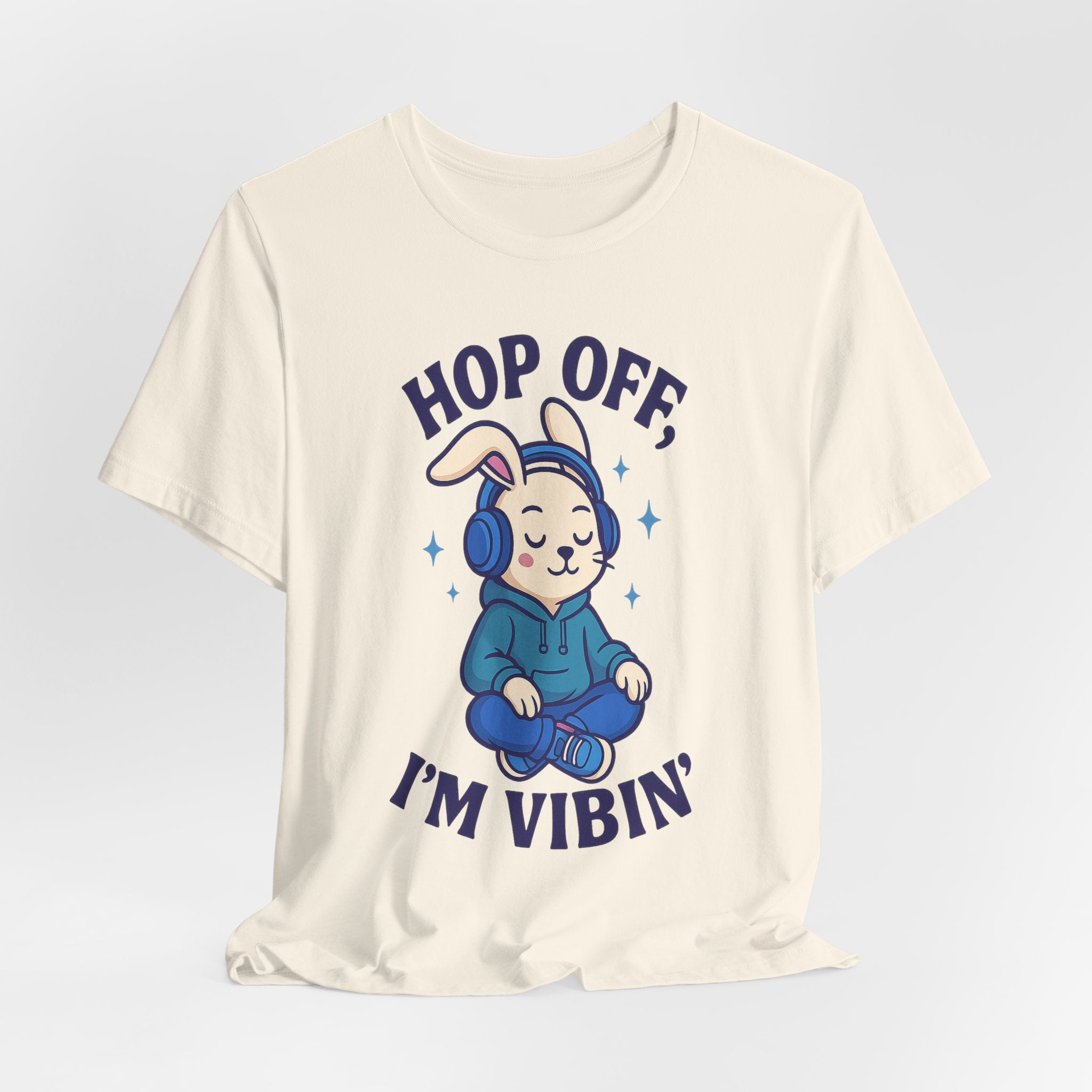 Chill Graphic Tee, Fun Bunny Shirt, Music Lover's Apparel, Holiday Gift, Cute Cartoon Tee, Casual Stylish Top