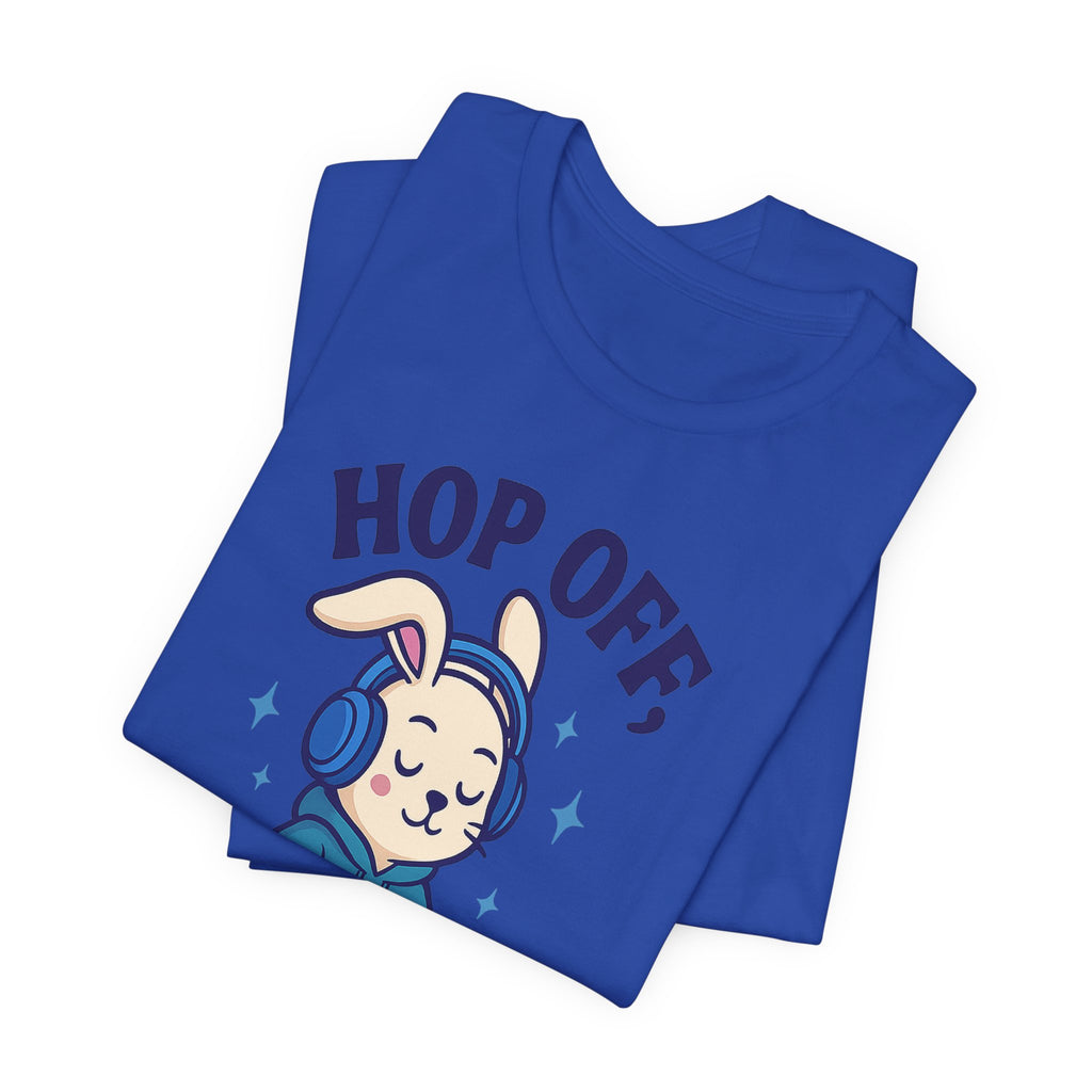 Chill Graphic Tee, Fun Bunny Shirt, Music Lover's Apparel, Holiday Gift, Cute Cartoon Tee, Casual Stylish Top