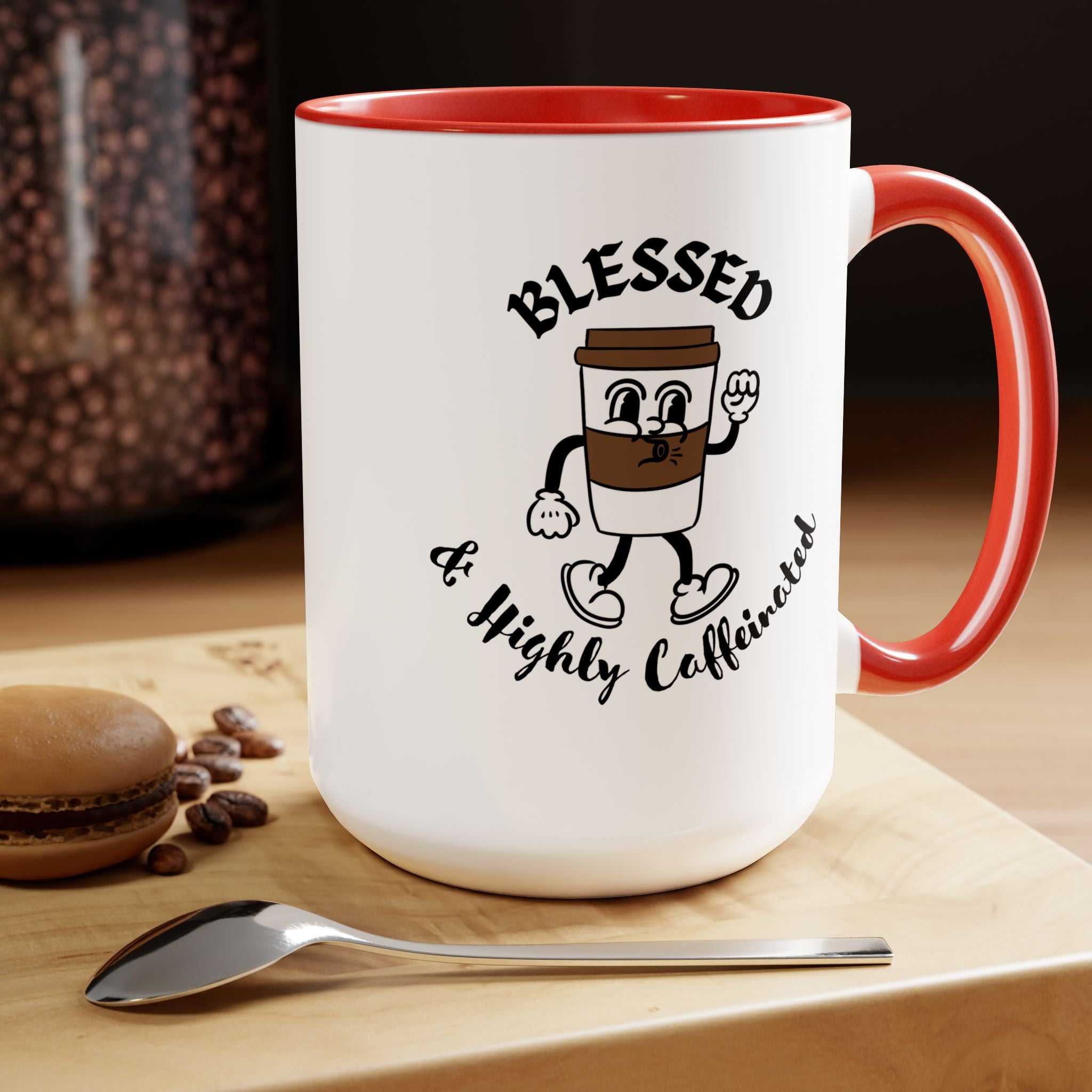 Blessed & Highly Caffeinated Mug 15oz