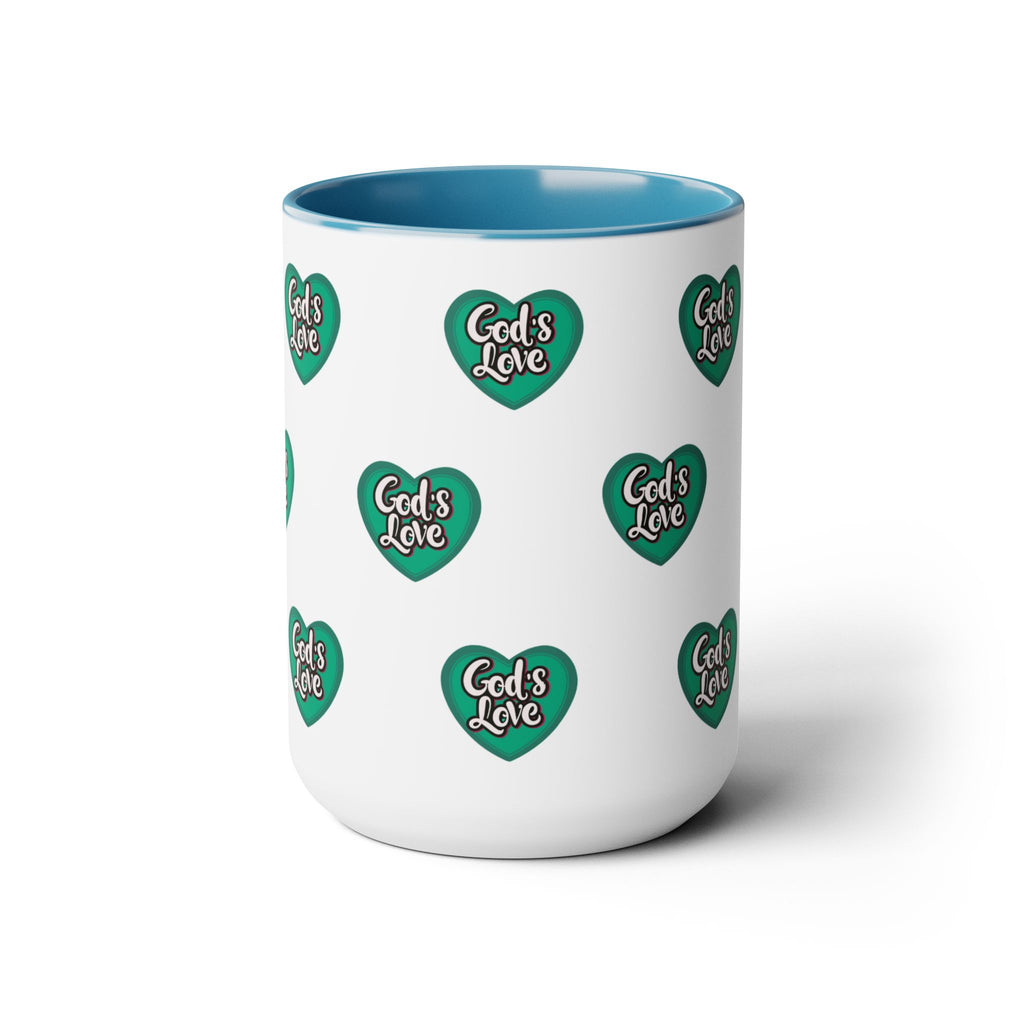 God's Love: Inspirational Allover Print Mug, 15oz