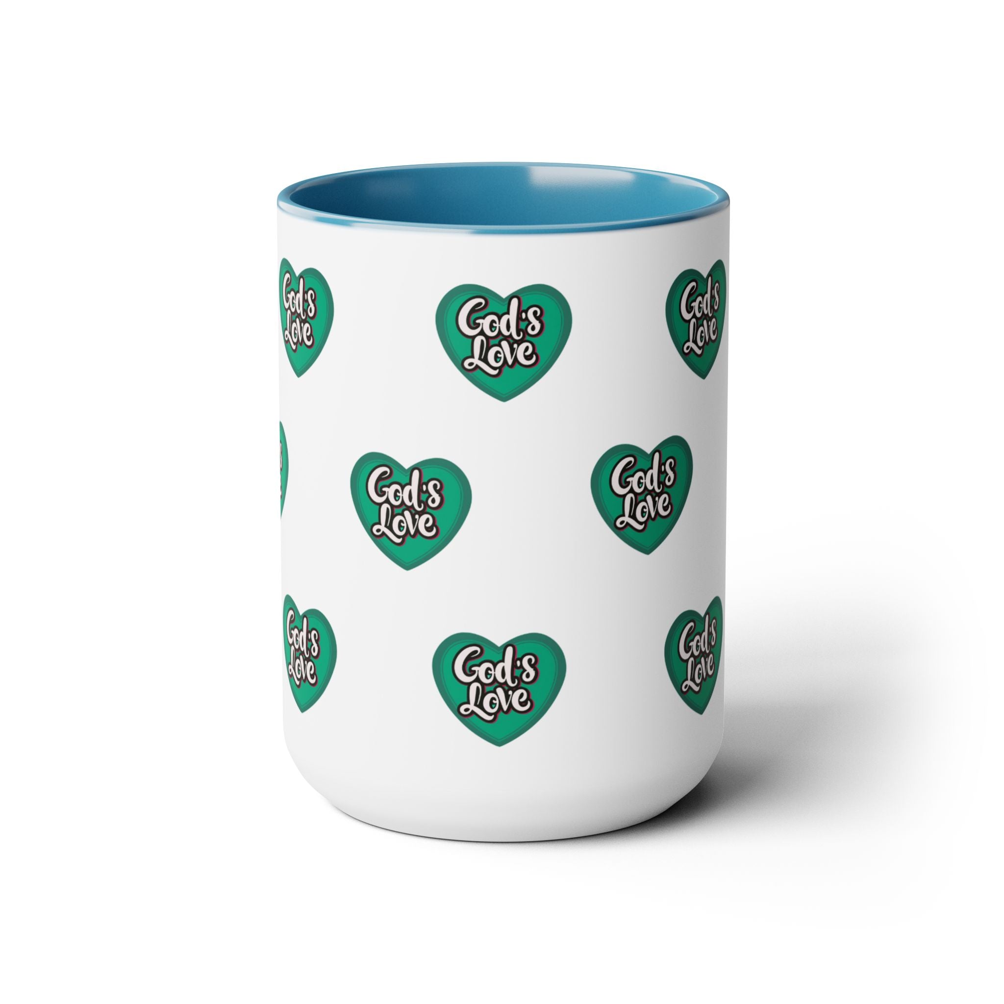 God's Love: Inspirational Allover Print Mug, 15oz