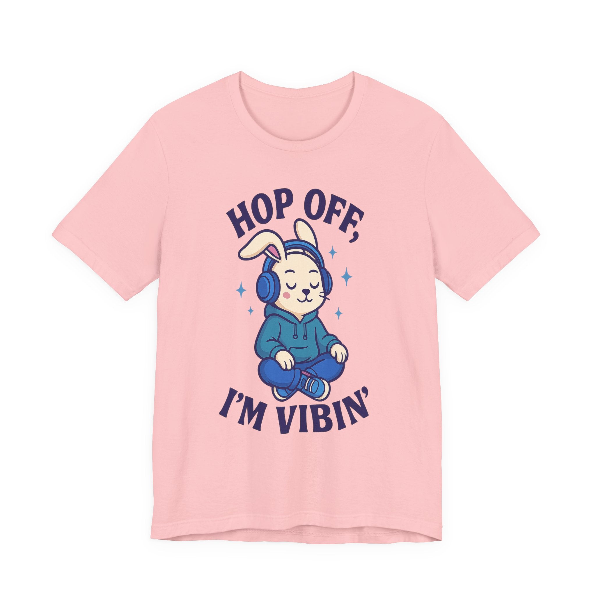 Chill Graphic Tee, Fun Bunny Shirt, Music Lover's Apparel, Holiday Gift, Cute Cartoon Tee, Casual Stylish Top