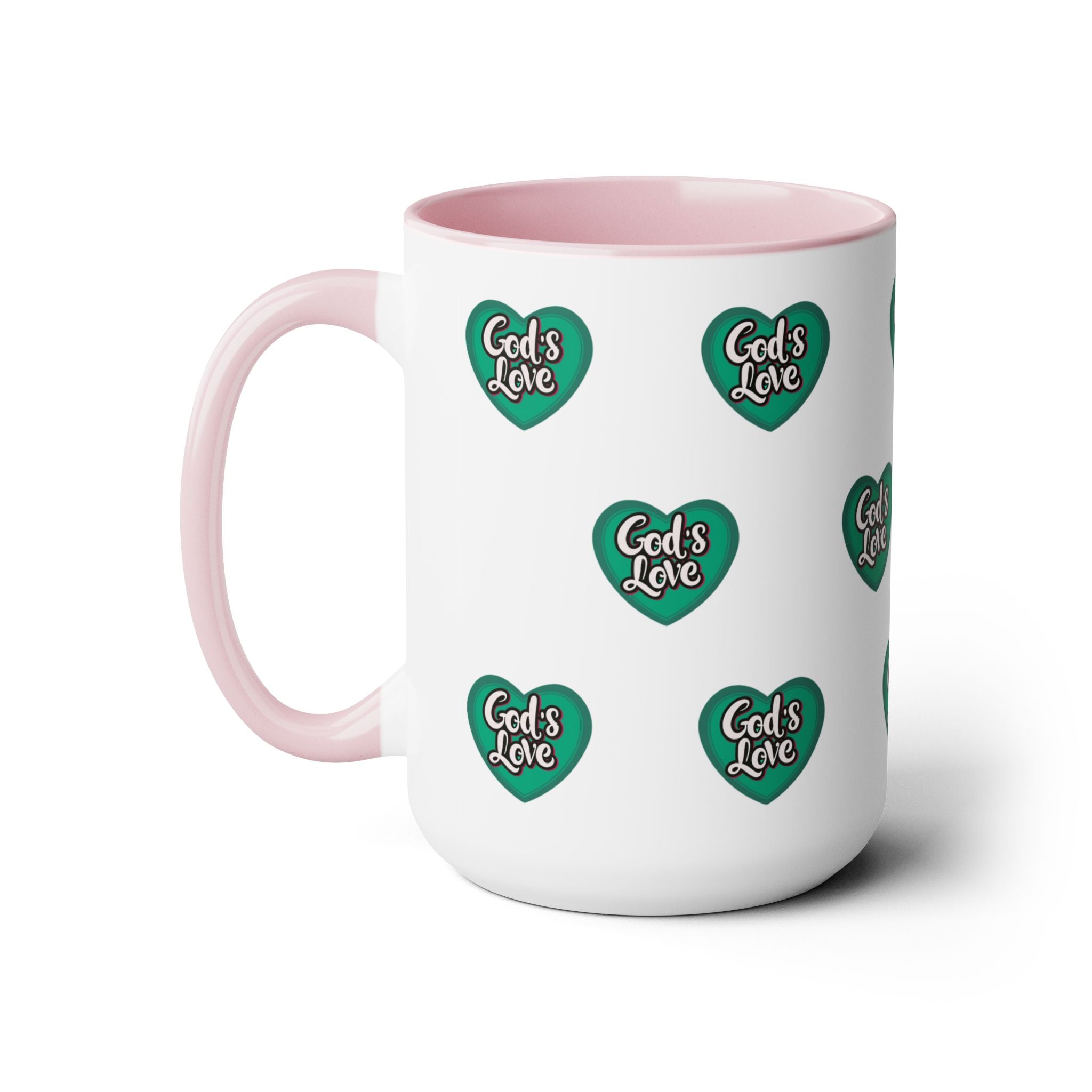God's Love: Inspirational Allover Print Mug, 15oz