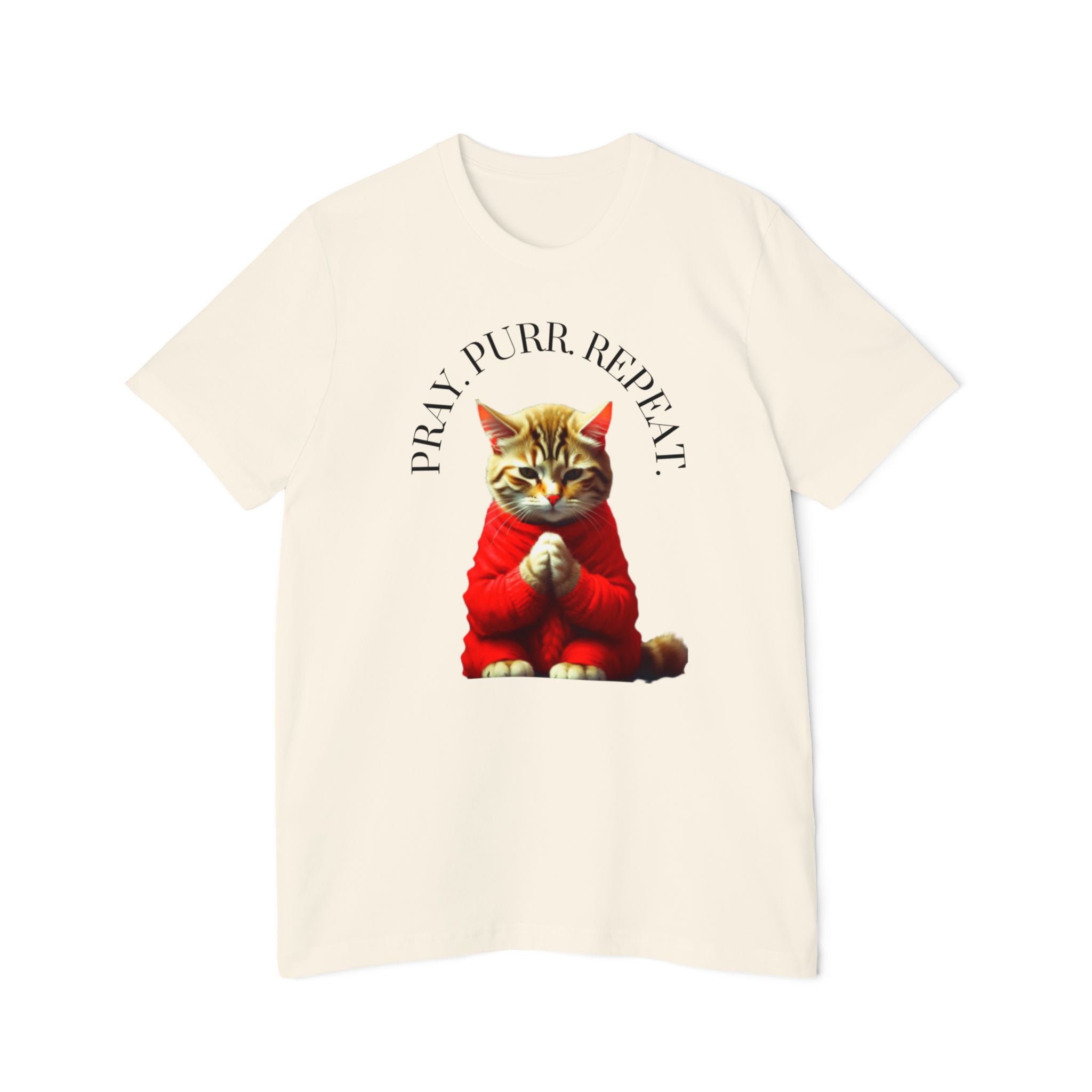 Pray Purr Repeat Cat Tshirt