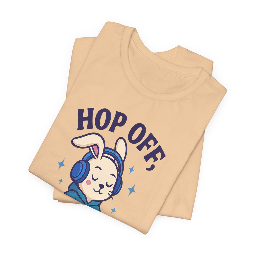 Chill Graphic Tee, Fun Bunny Shirt, Music Lover's Apparel, Holiday Gift, Cute Cartoon Tee, Casual Stylish Top