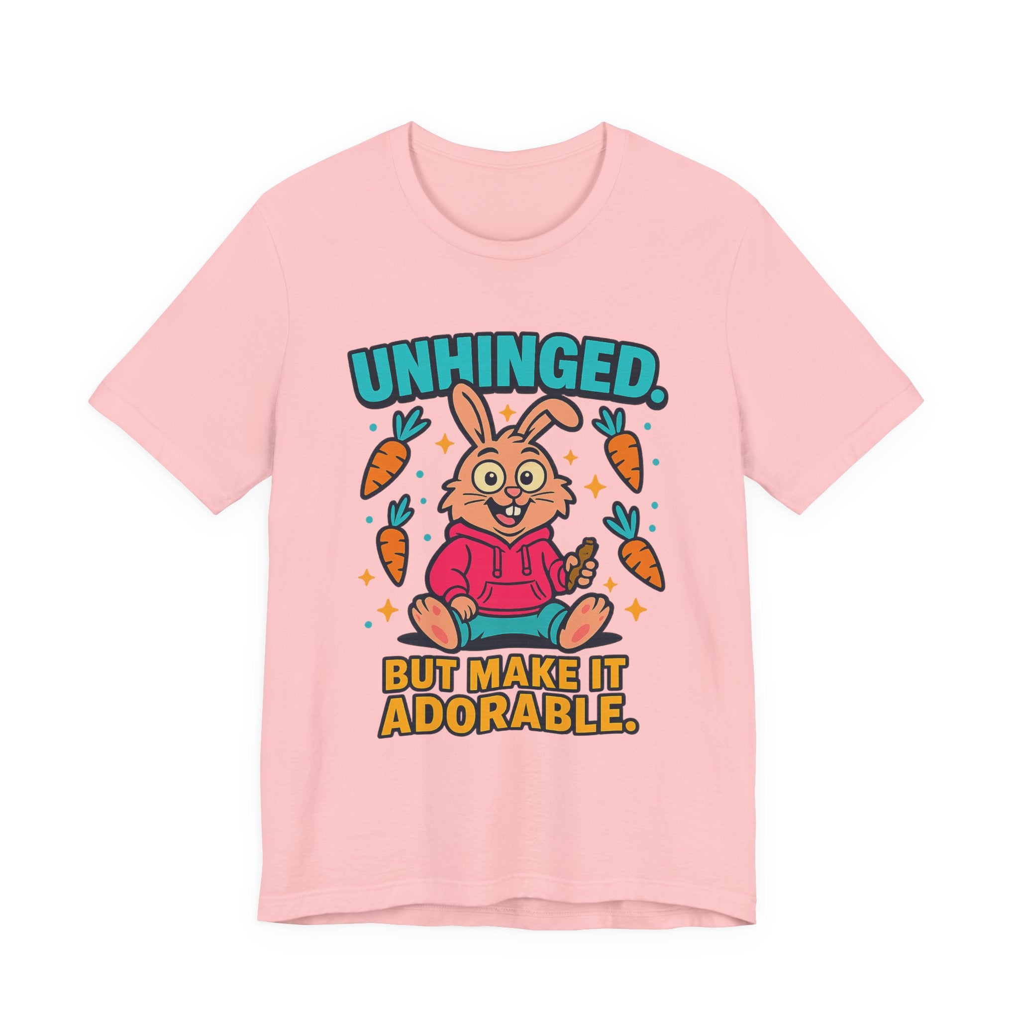Funny Graphic T-Shirt, Unhinged But Adorable Bunny Tee, Adorable Gift for Birthdays, Casual Wear
