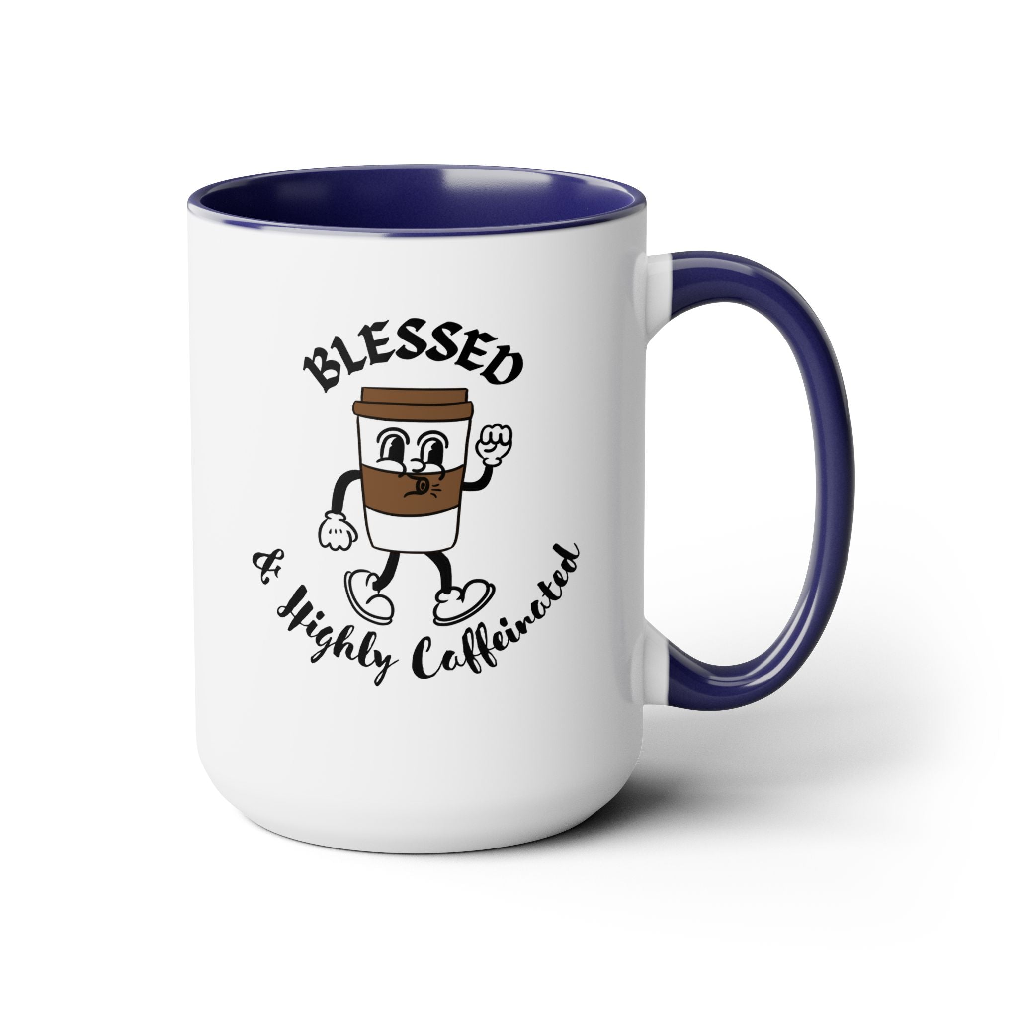 Blessed & Highly Caffeinated Mug 15oz