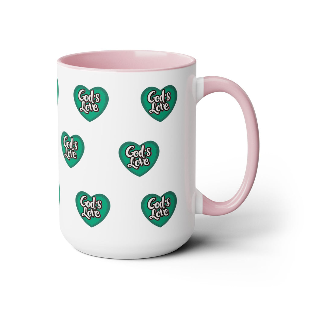 God's Love: Inspirational Allover Print Mug, 15oz