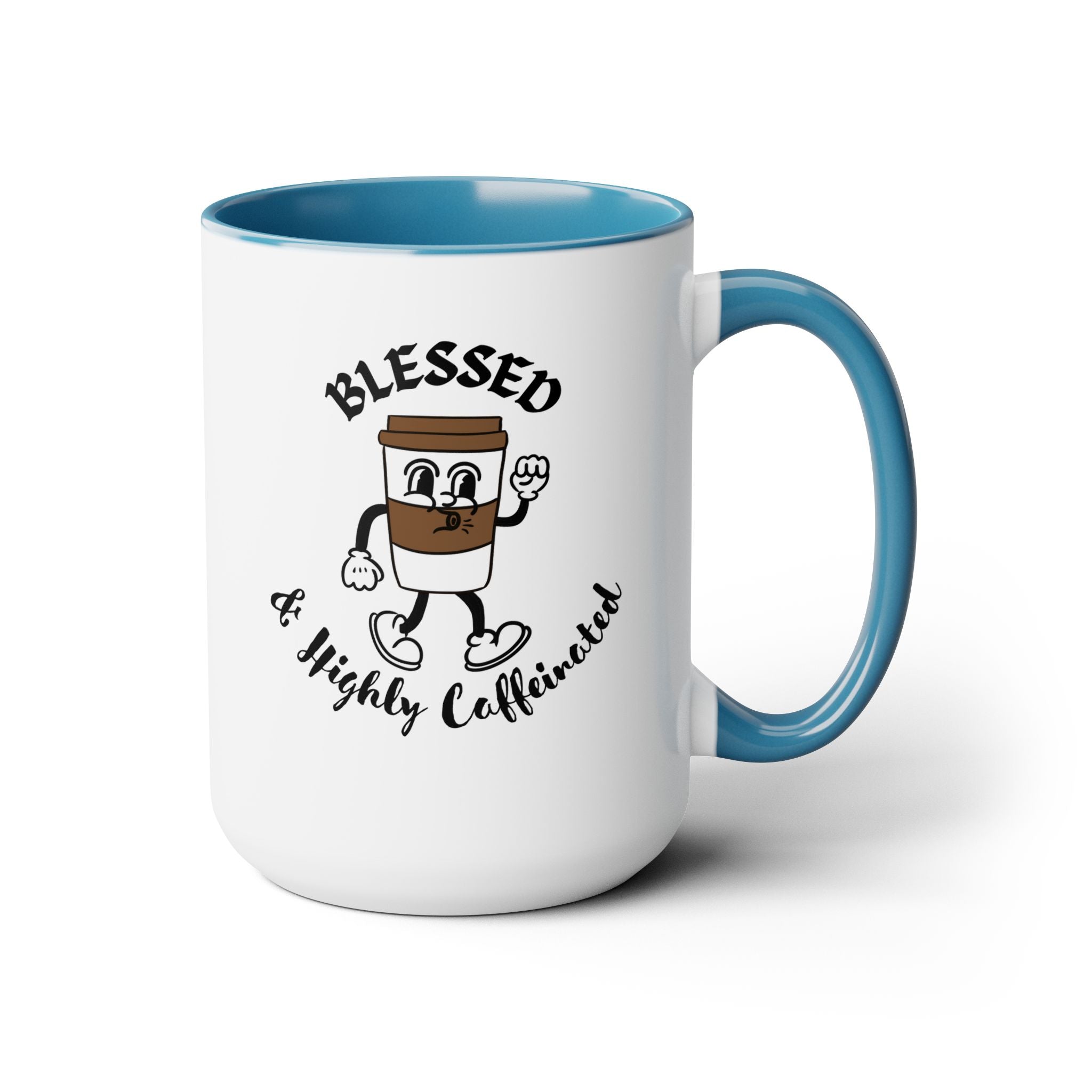 Blessed & Highly Caffeinated Mug 15oz