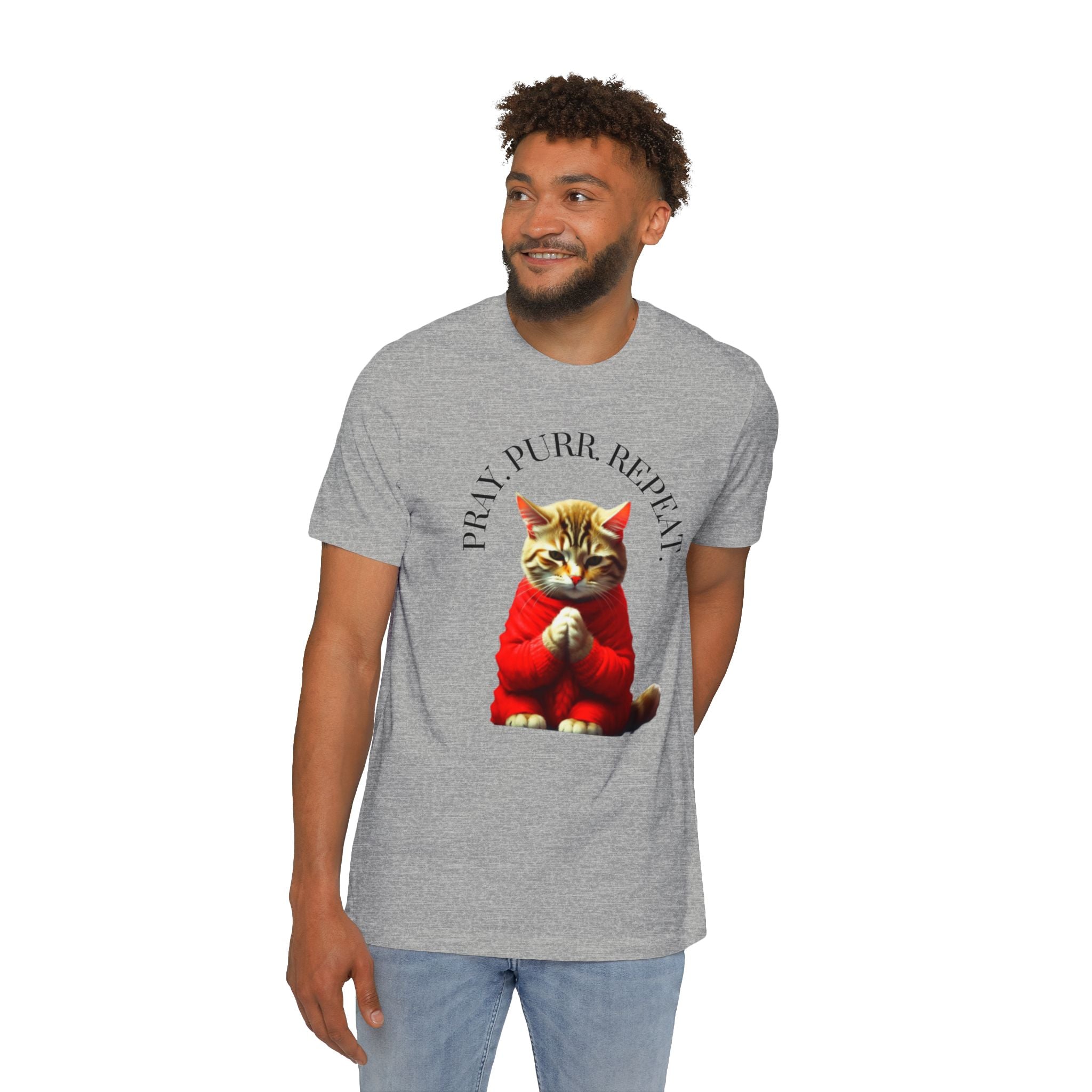 Pray Purr Repeat Cat Tshirt