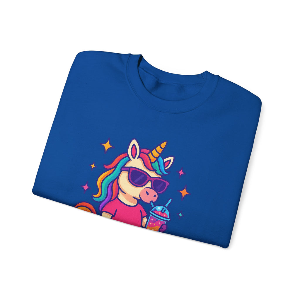 Too Magical to Be Bothered Unicorn Sweatshirt, Cozy Crewneck, Fun Gift for Unicorn Lovers, Cute Lounge Wear, Perfect for Birthdays and