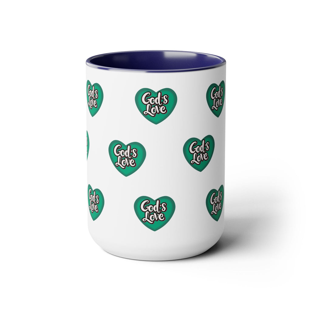 God's Love: Inspirational Allover Print Mug, 15oz