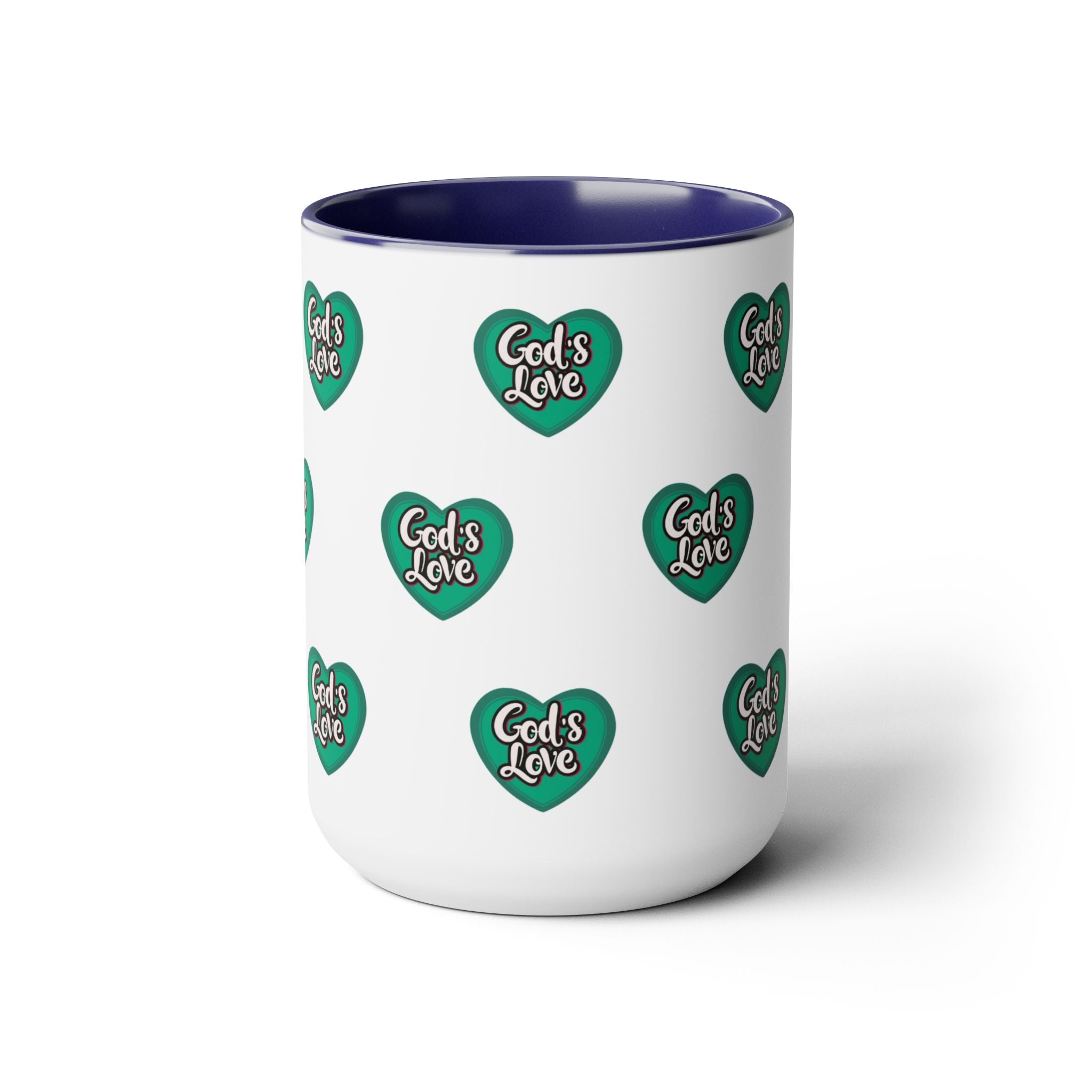 God's Love: Inspirational Allover Print Mug, 15oz