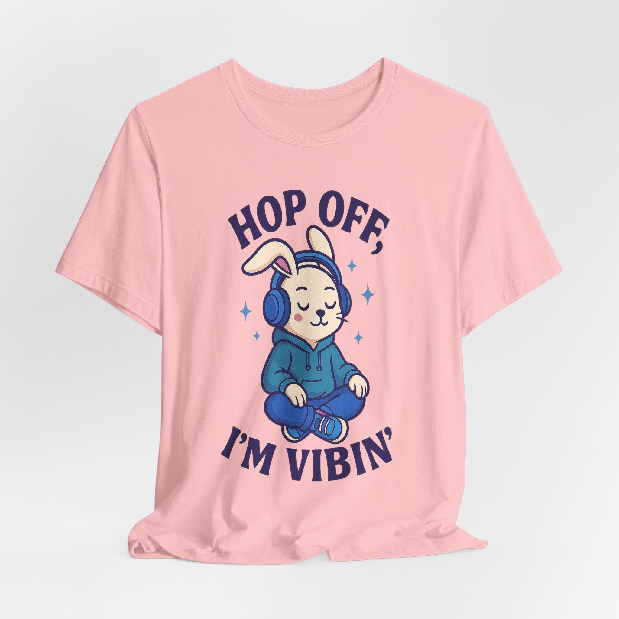 Chill Graphic Tee, Fun Bunny Shirt, Music Lover's Apparel, Holiday Gift, Cute Cartoon Tee, Casual Stylish Top