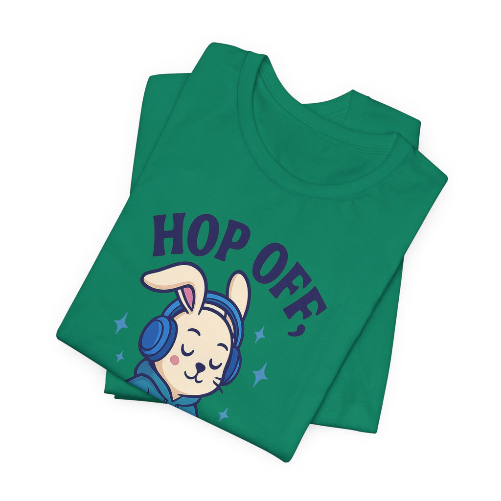 Chill Graphic Tee, Fun Bunny Shirt, Music Lover's Apparel, Holiday Gift, Cute Cartoon Tee, Casual Stylish Top