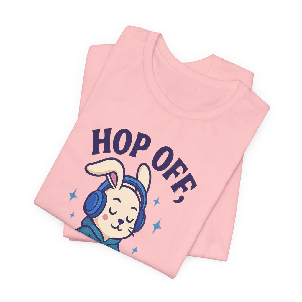 Chill Graphic Tee, Fun Bunny Shirt, Music Lover's Apparel, Holiday Gift, Cute Cartoon Tee, Casual Stylish Top