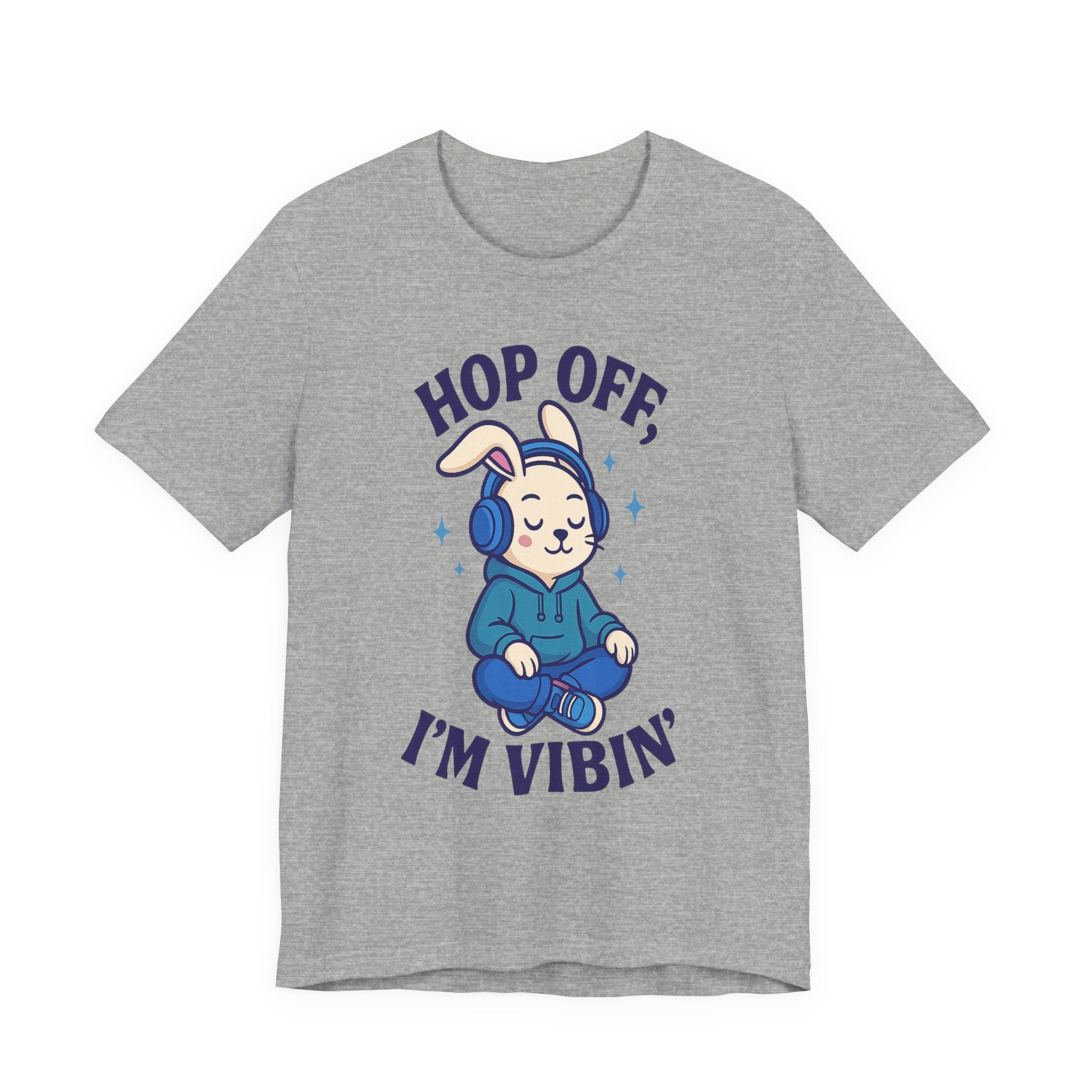 Chill Graphic Tee, Fun Bunny Shirt, Music Lover's Apparel, Holiday Gift, Cute Cartoon Tee, Casual Stylish Top