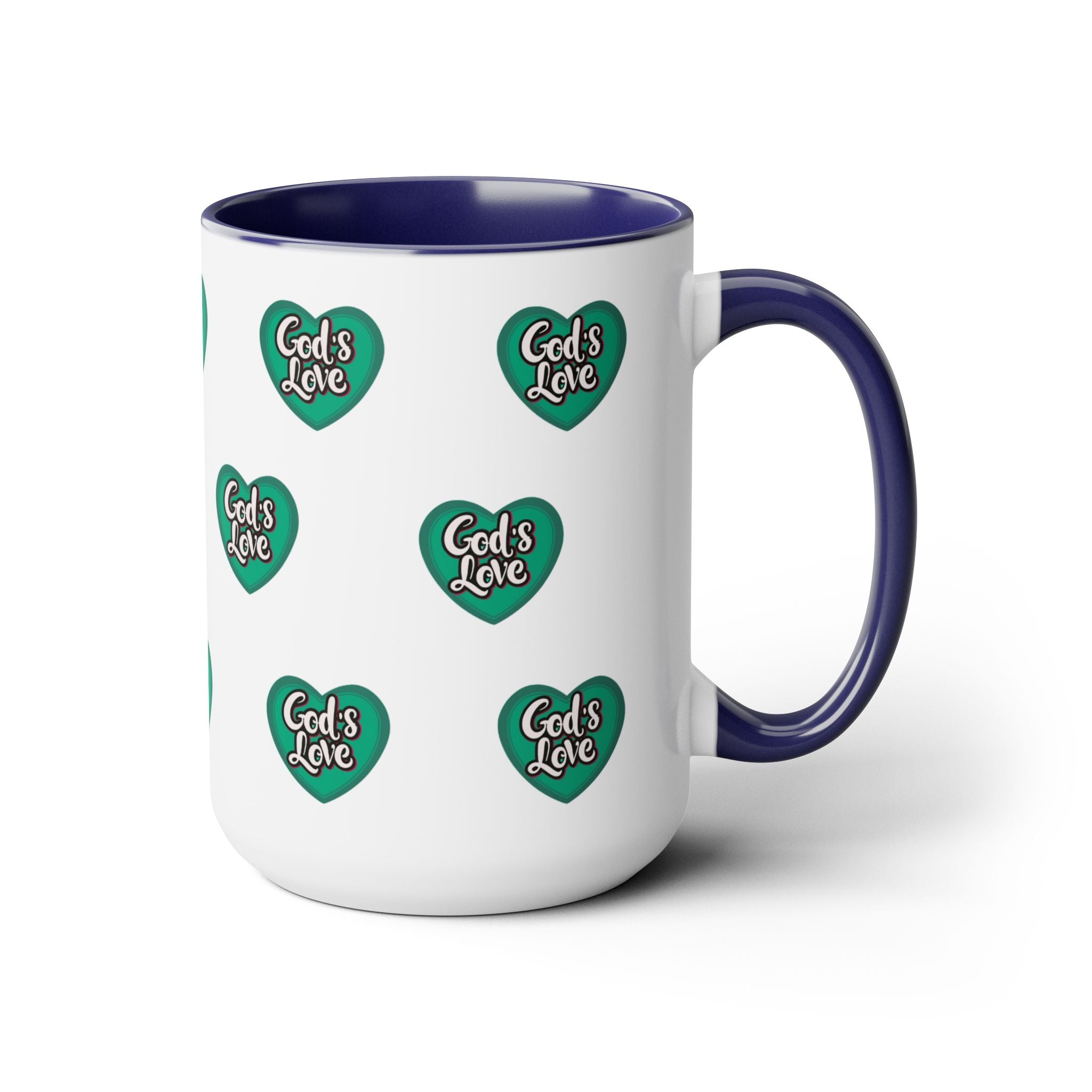 God's Love: Inspirational Allover Print Mug, 15oz