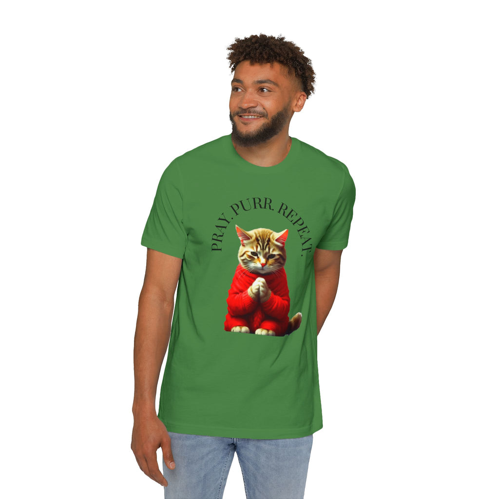 Pray Purr Repeat Cat Tshirt