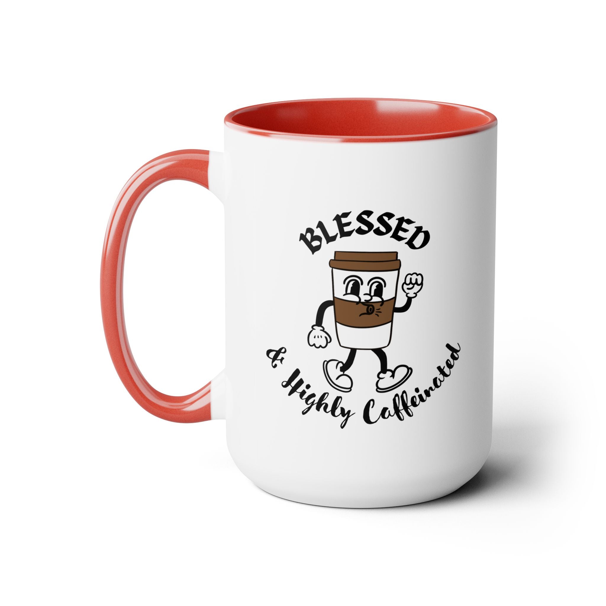 Blessed & Highly Caffeinated Mug 15oz