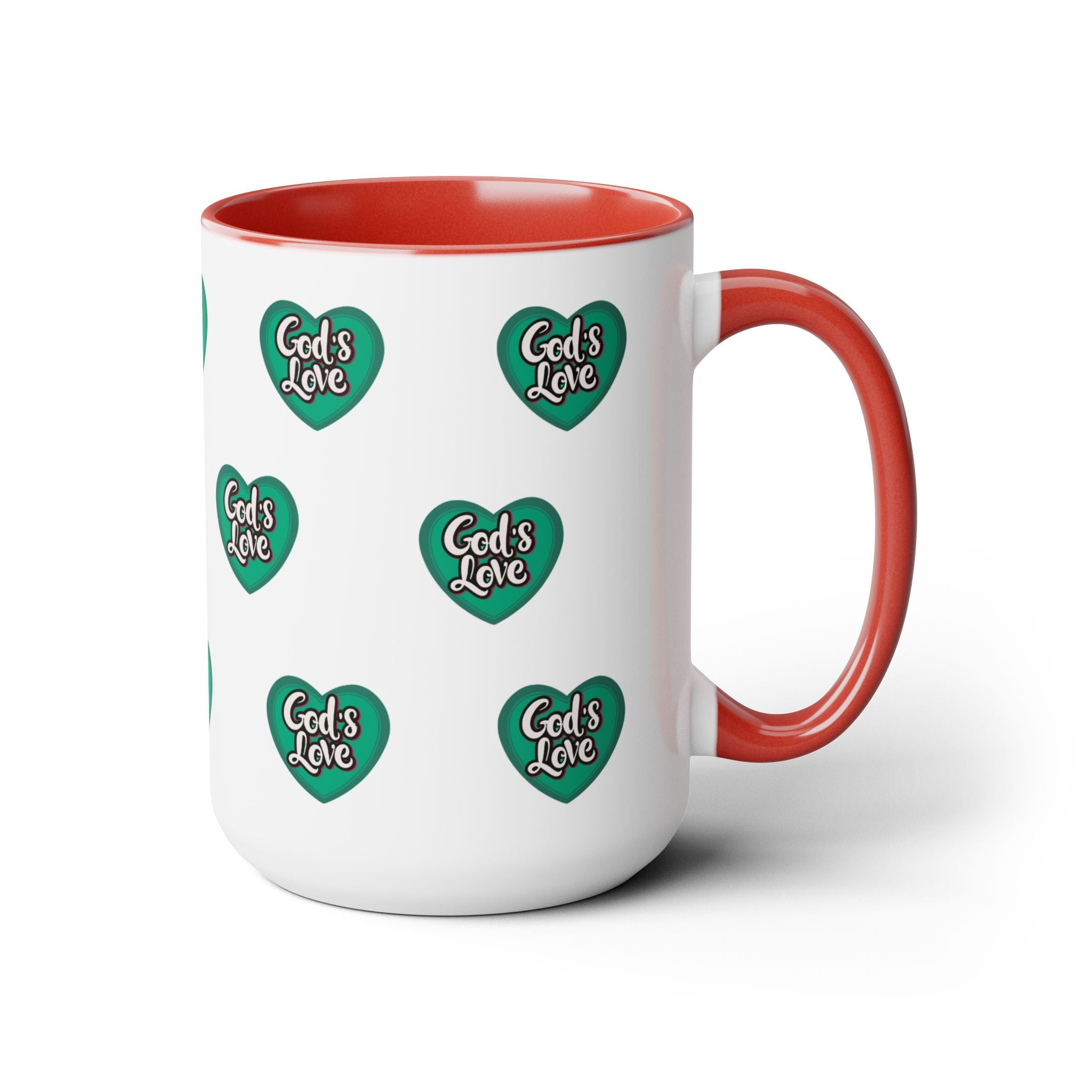 God's Love: Inspirational Allover Print Mug, 15oz