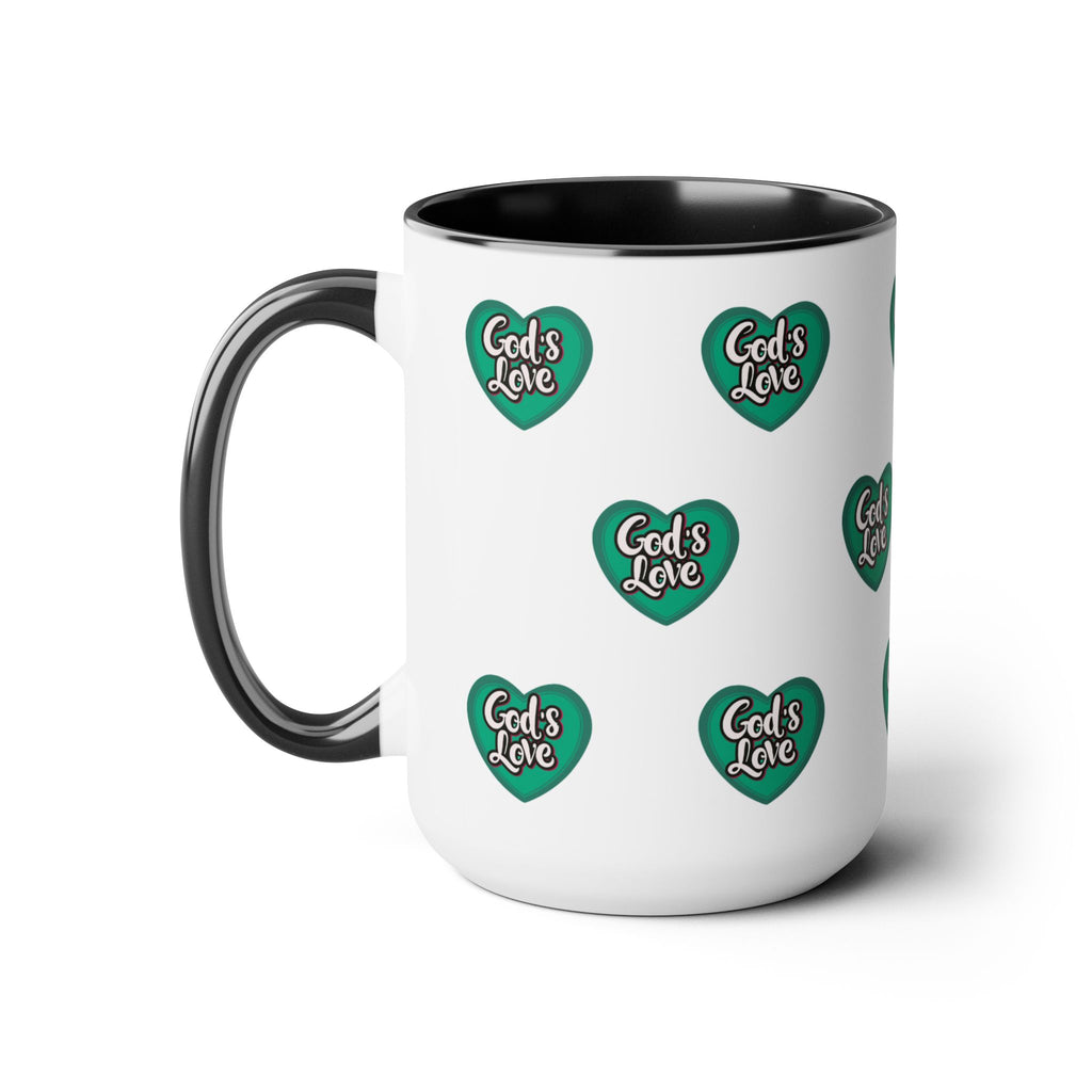 God's Love: Inspirational Allover Print Mug, 15oz