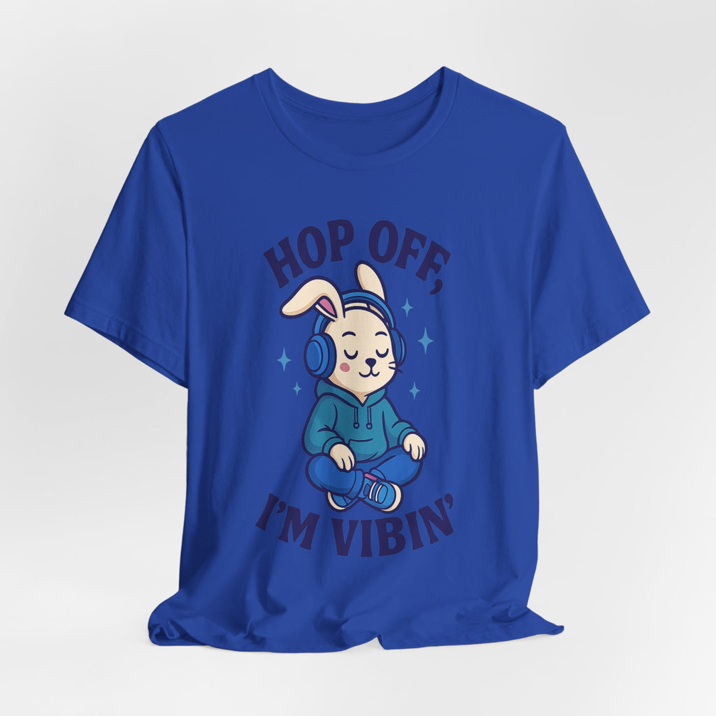 Chill Graphic Tee, Fun Bunny Shirt, Music Lover's Apparel, Holiday Gift, Cute Cartoon Tee, Casual Stylish Top