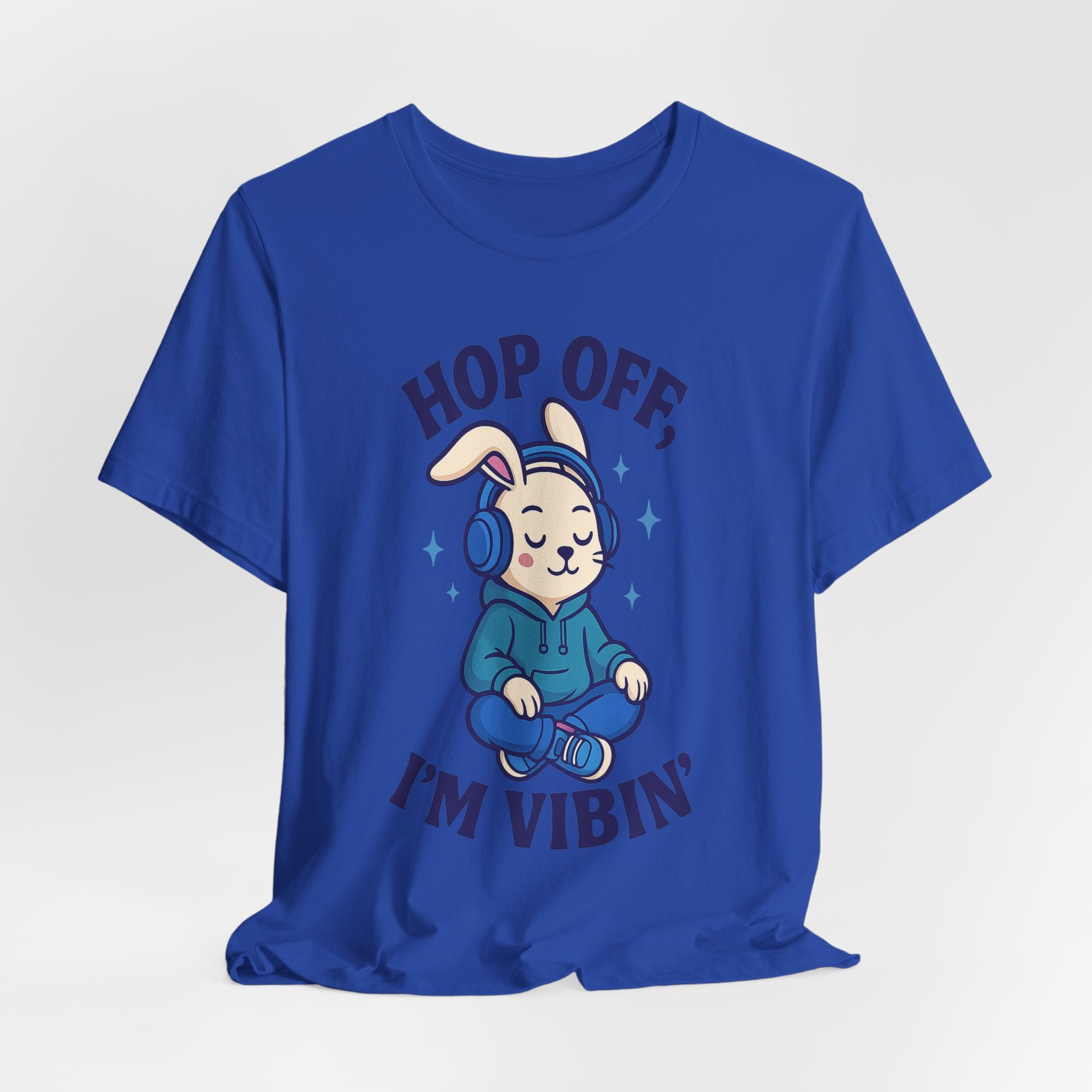 Chill Graphic Tee, Fun Bunny Shirt, Music Lover's Apparel, Holiday Gift, Cute Cartoon Tee, Casual Stylish Top