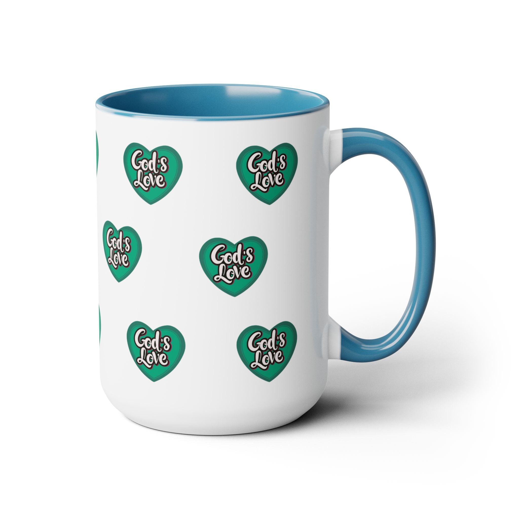 God's Love: Inspirational Allover Print Mug, 15oz