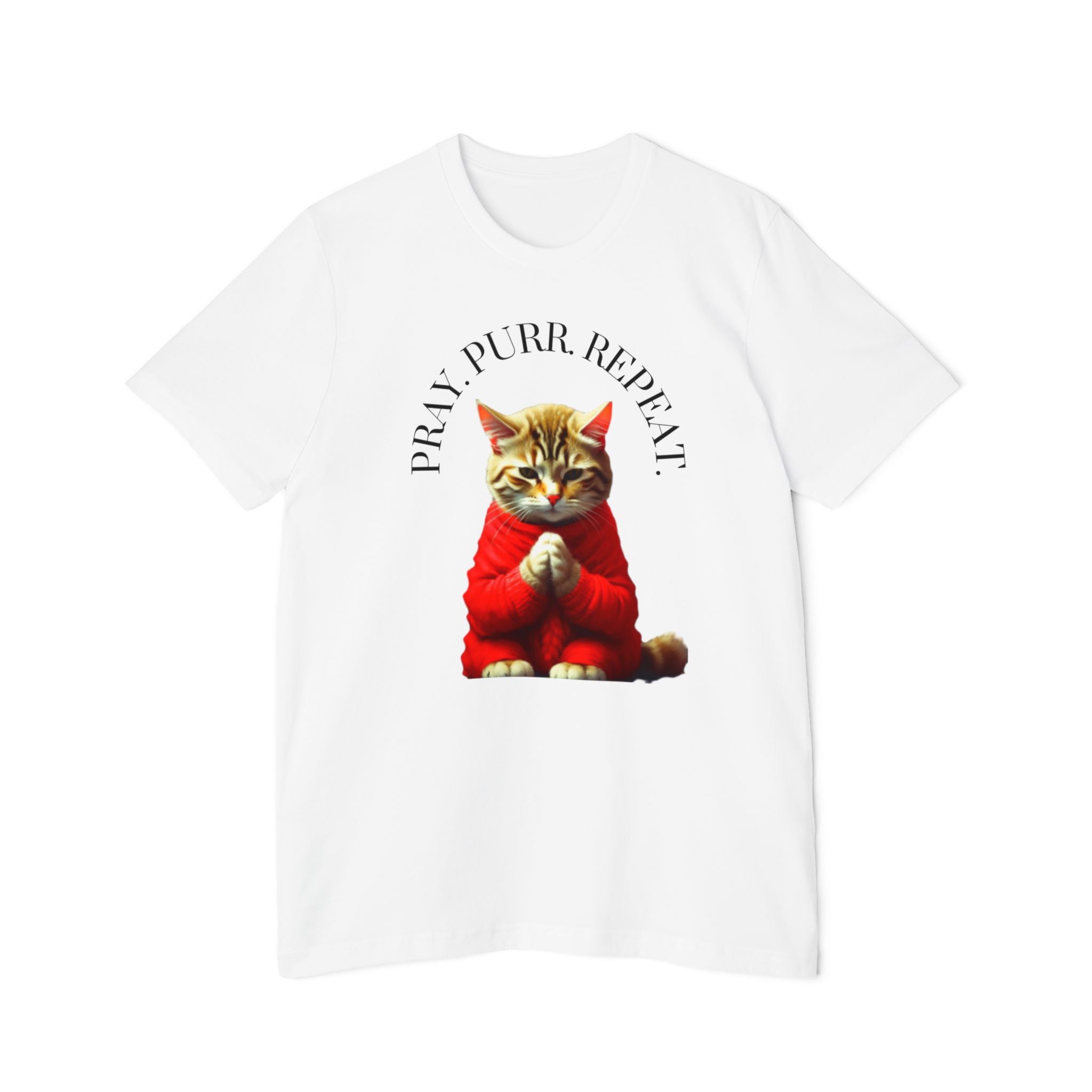 Pray Purr Repeat Cat Tshirt