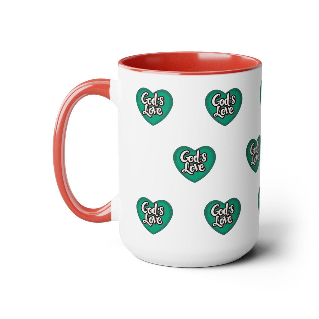 God's Love: Inspirational Allover Print Mug, 15oz