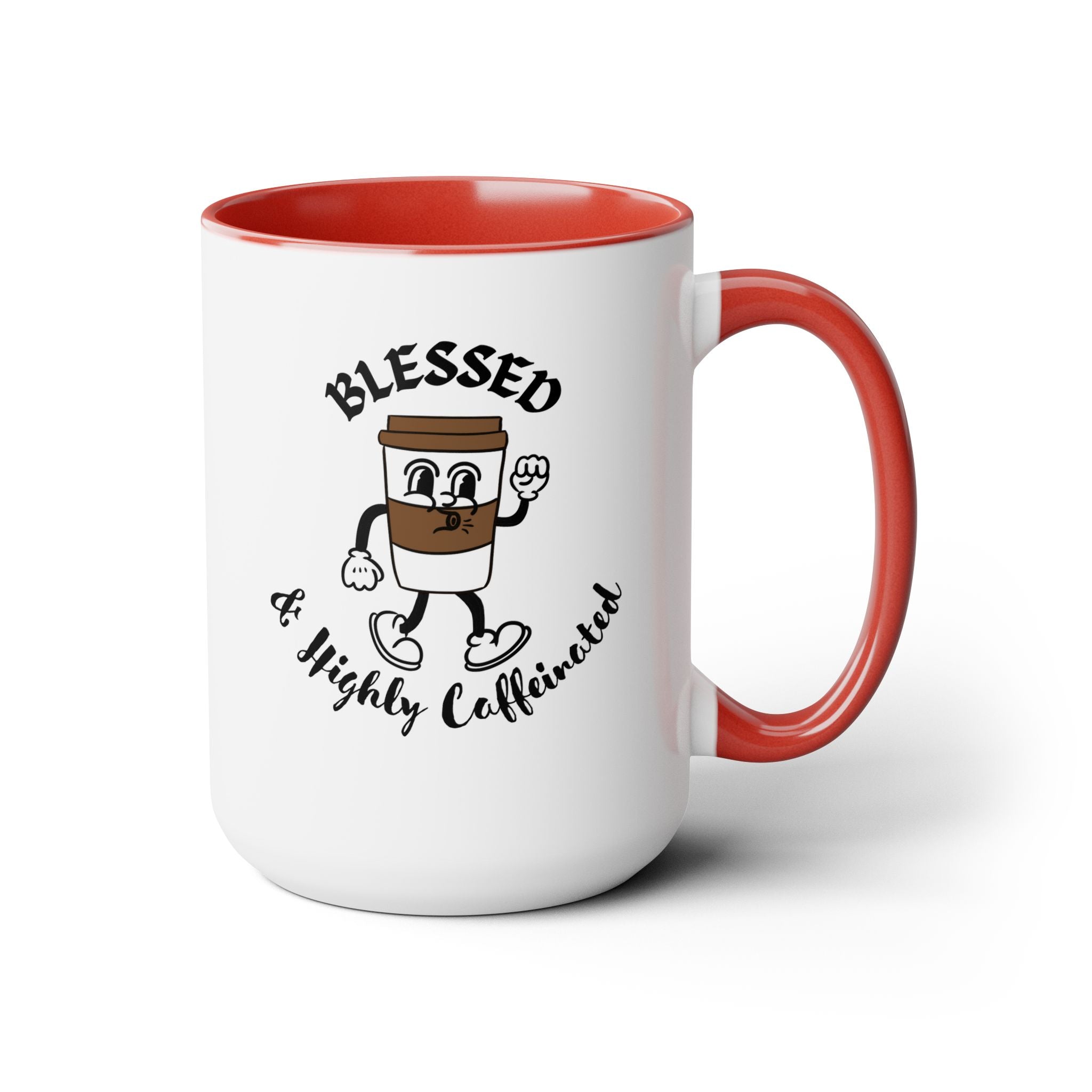 Blessed & Highly Caffeinated Mug 15oz