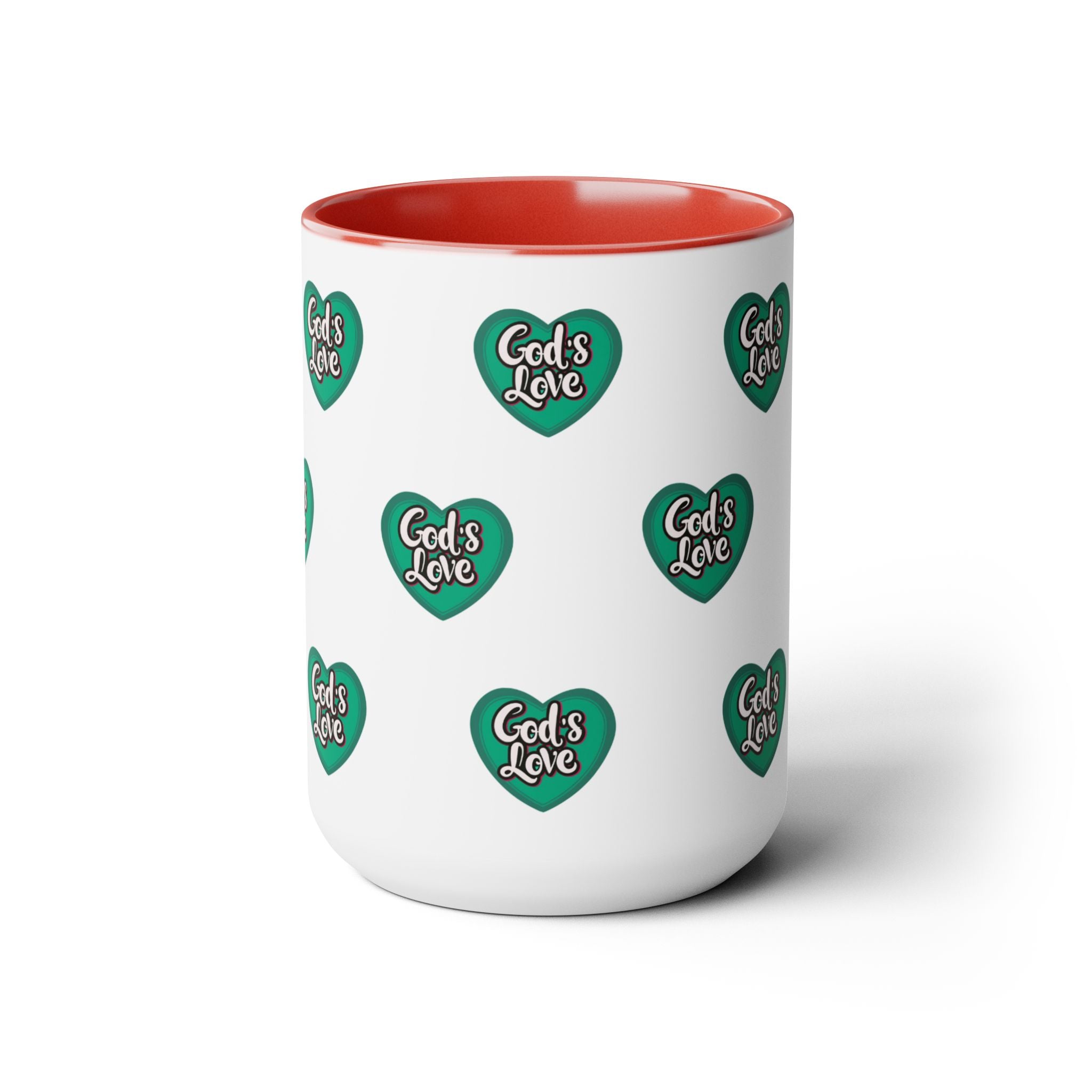 God's Love: Inspirational Allover Print Mug, 15oz