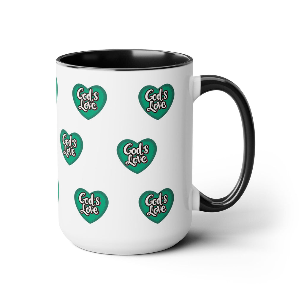 God's Love: Inspirational Allover Print Mug, 15oz