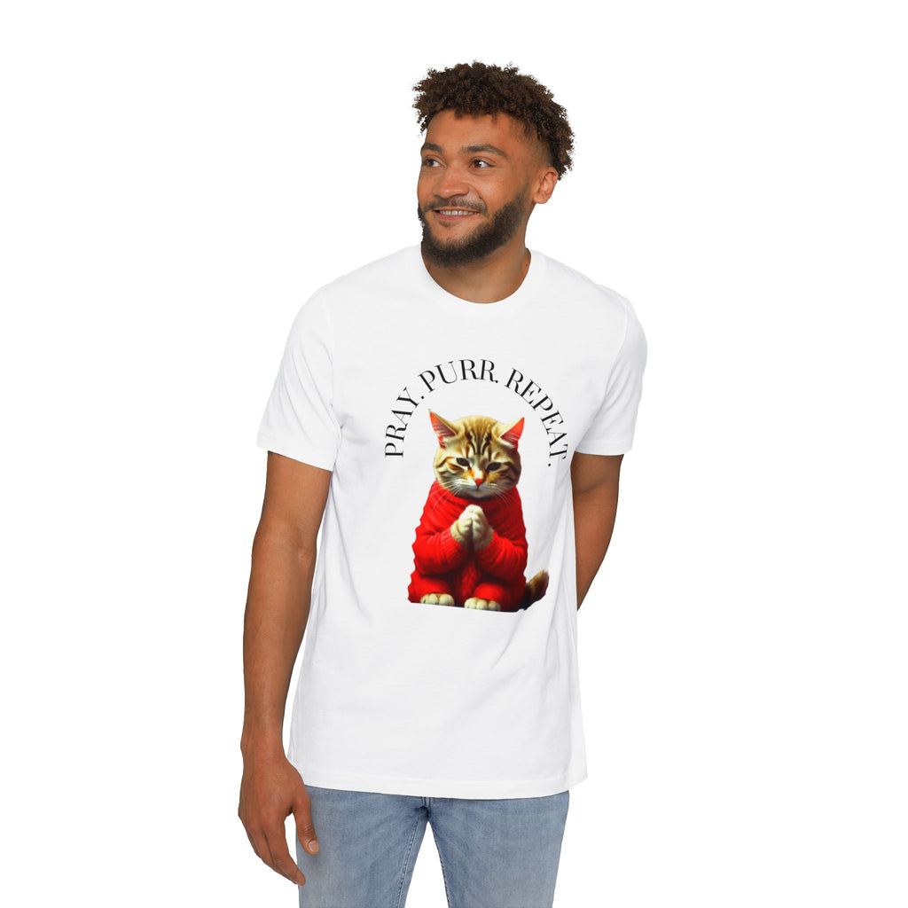 Pray Purr Repeat Cat Tshirt