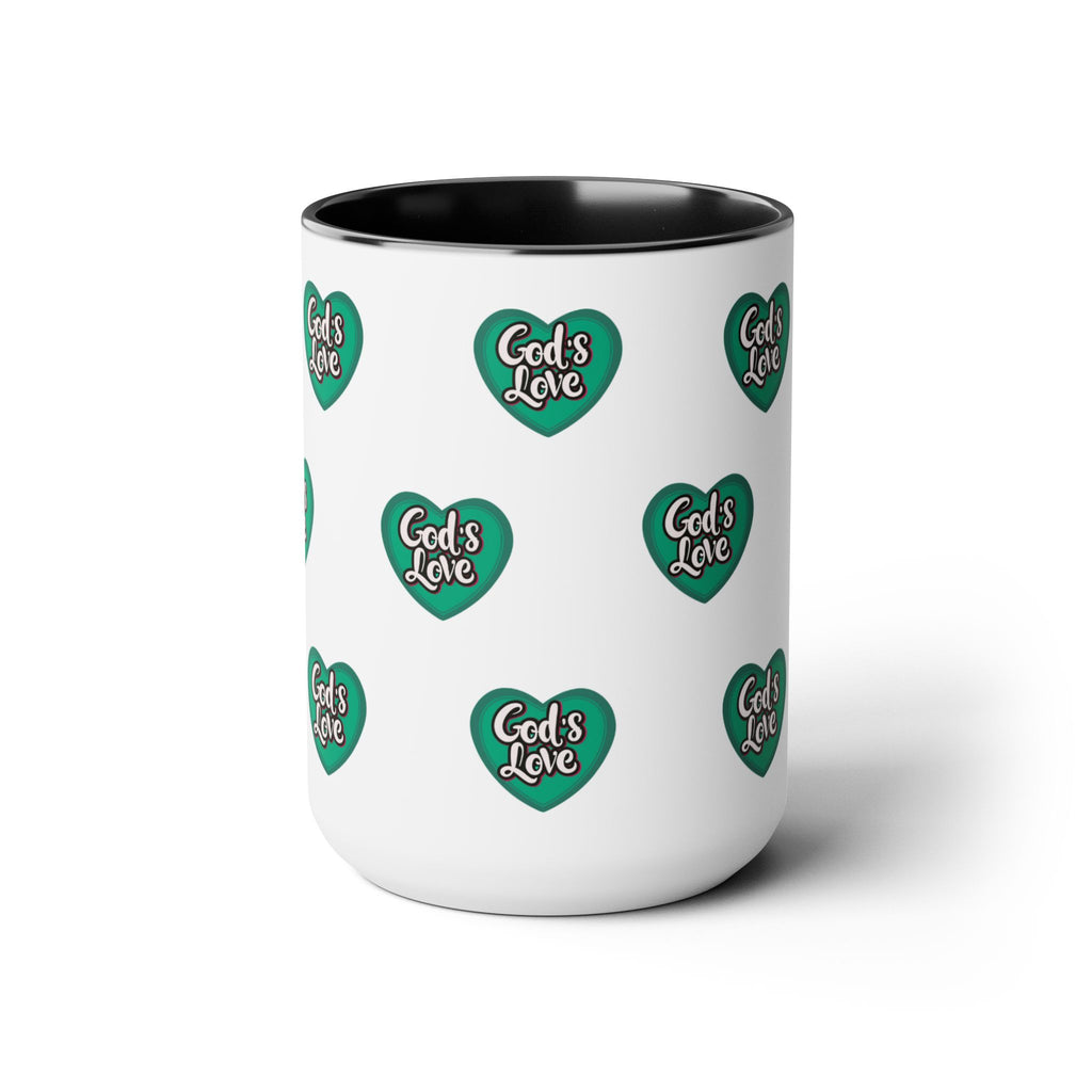 God's Love: Inspirational Allover Print Mug, 15oz