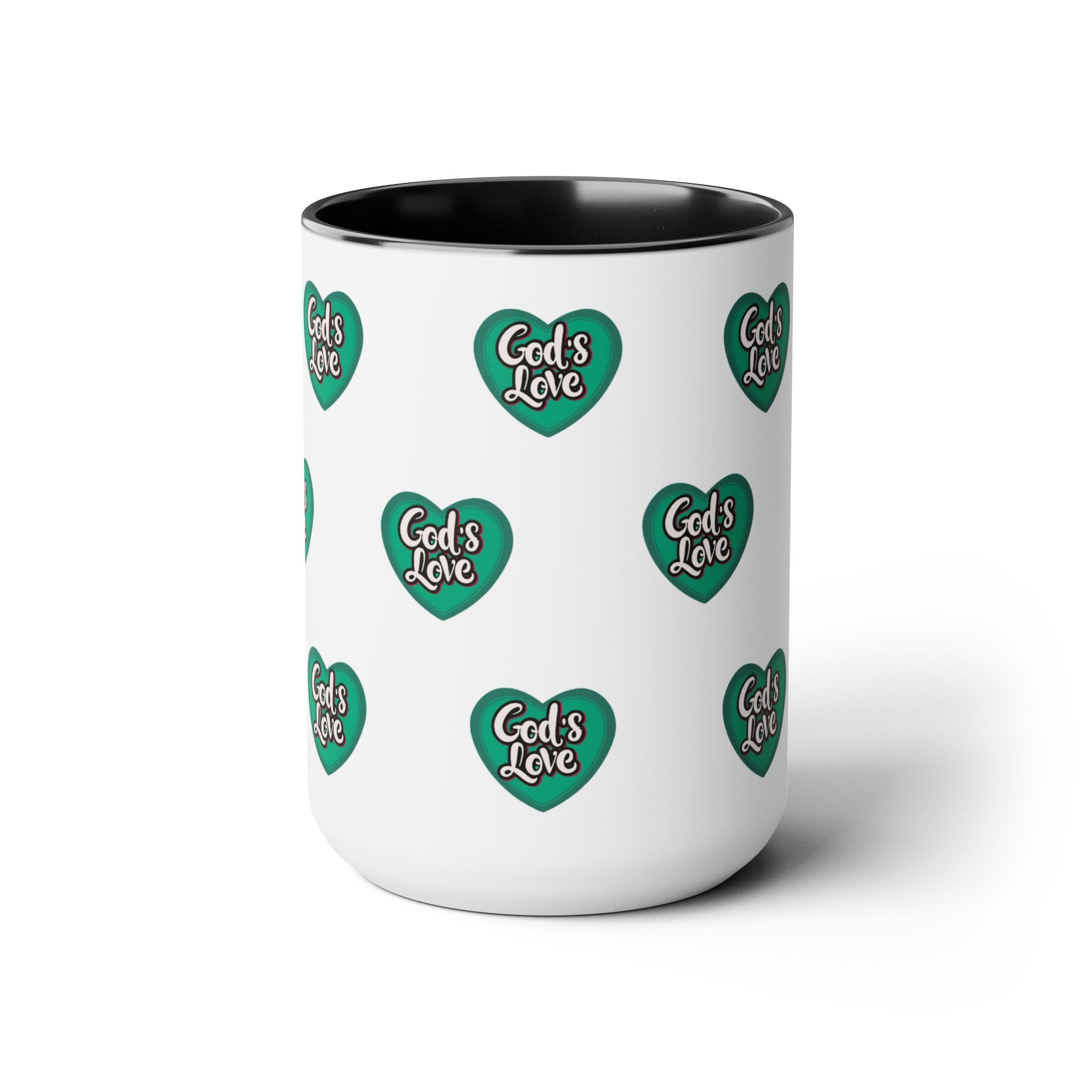 God's Love: Inspirational Allover Print Mug, 15oz