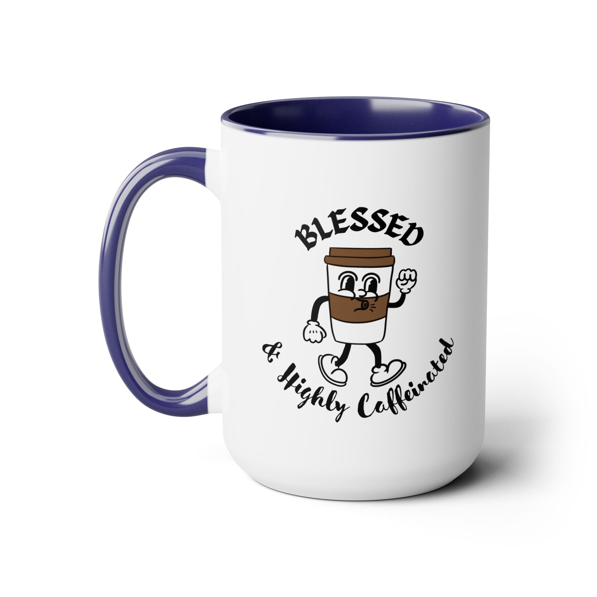 Blessed & Highly Caffeinated Mug 15oz