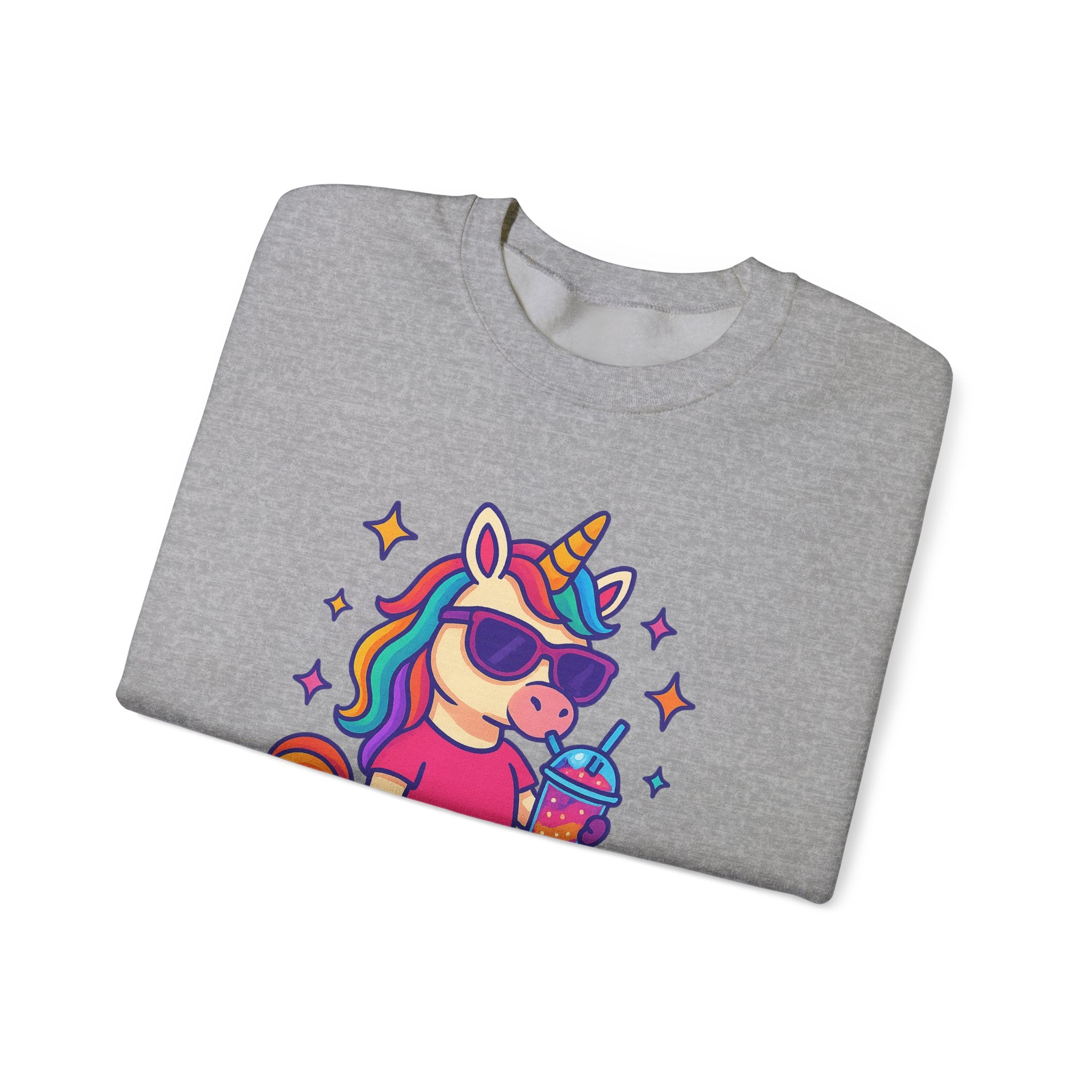 Too Magical to Be Bothered Unicorn Sweatshirt, Cozy Crewneck, Fun Gift for Unicorn Lovers, Cute Lounge Wear, Perfect for Birthdays and