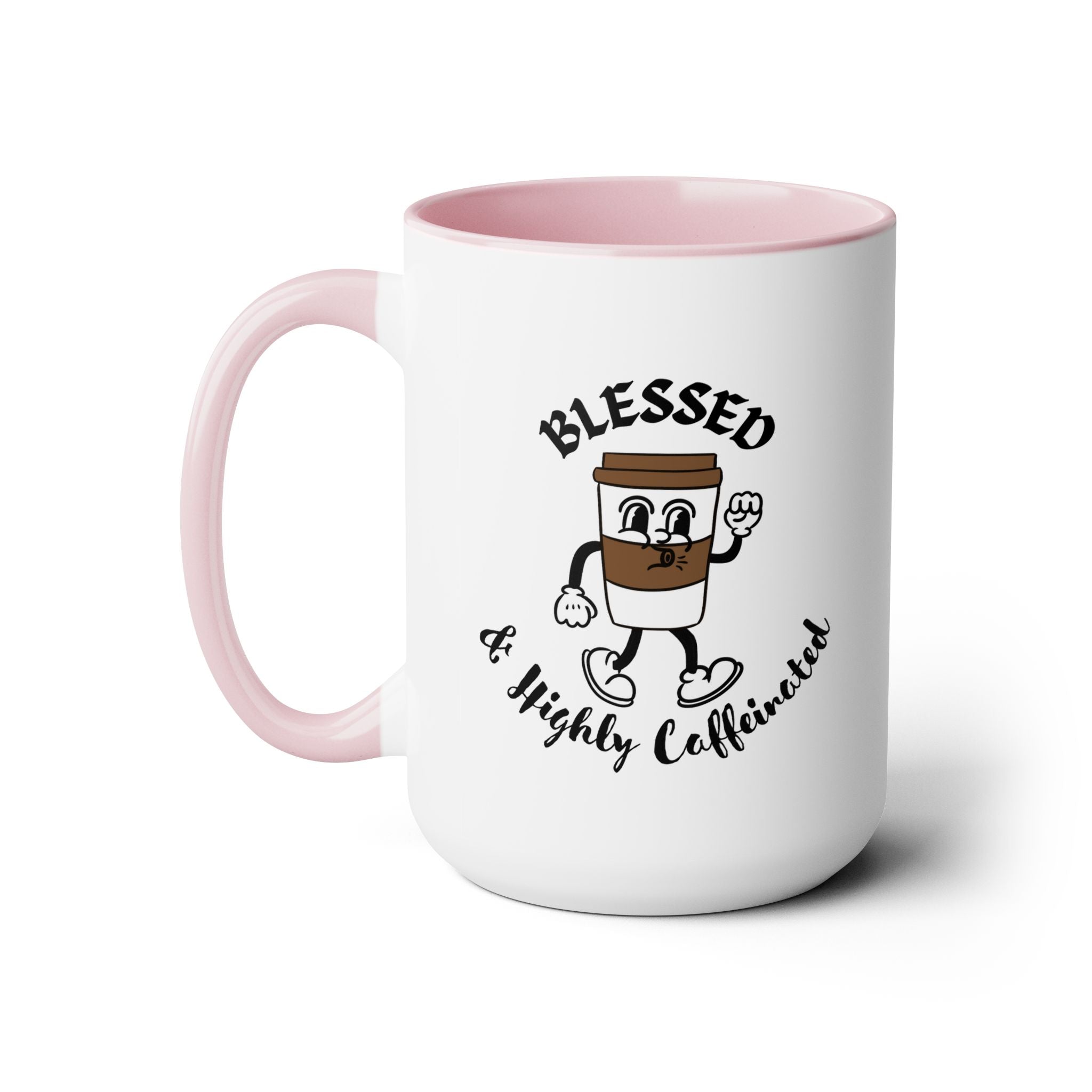Blessed & Highly Caffeinated Mug 15oz