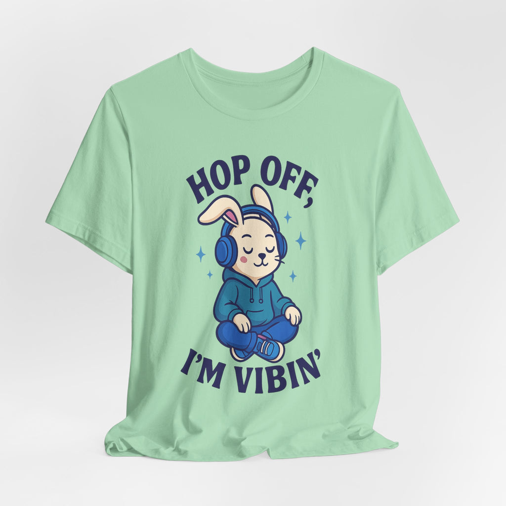 Chill Graphic Tee, Fun Bunny Shirt, Music Lover's Apparel, Holiday Gift, Cute Cartoon Tee, Casual Stylish Top