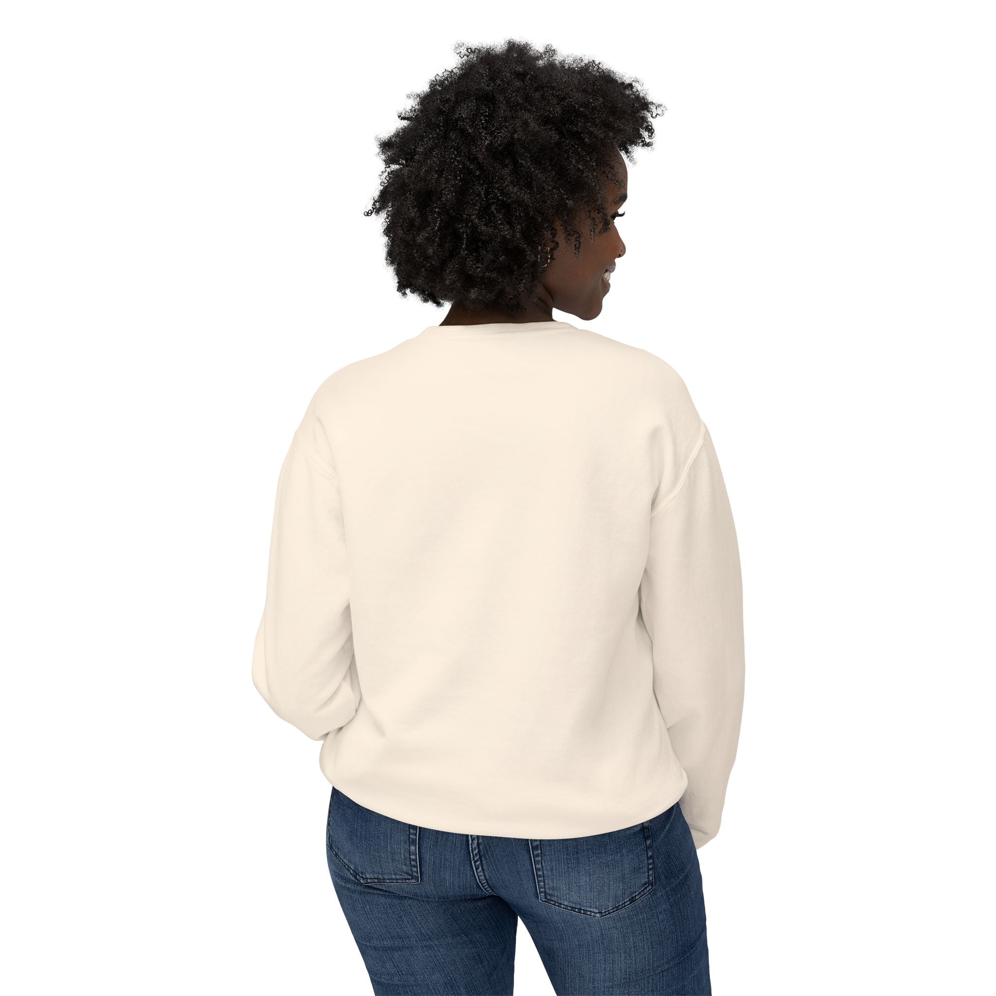 Cute Calm Unisex Lightweight Crewneck Sweatshirt, Relaxed Vibes, Perfect for Gifts, Casual Wear, Cozy Lounging, Fall Apparel
