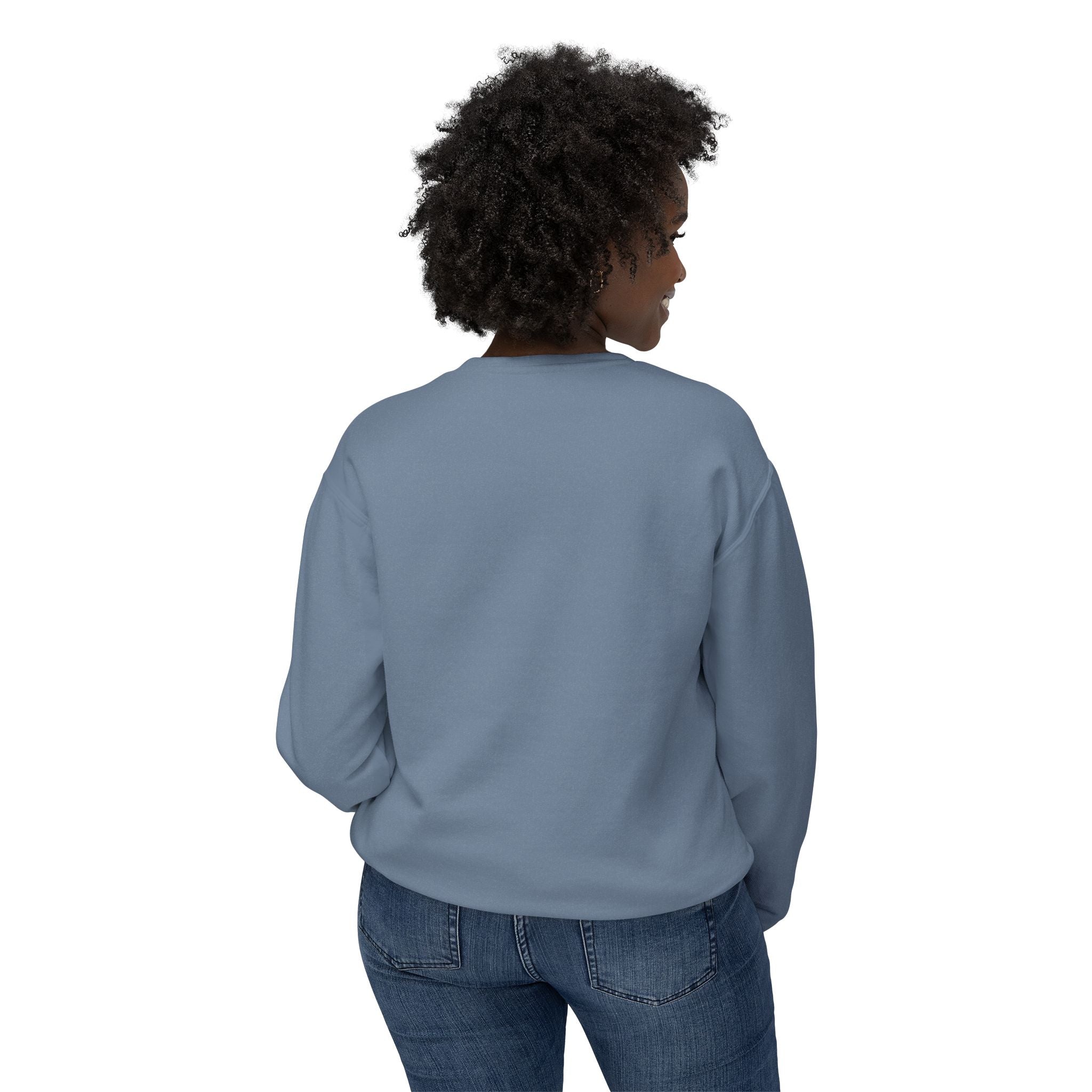Cute Calm Unisex Lightweight Crewneck Sweatshirt, Relaxed Vibes, Perfect for Gifts, Casual Wear, Cozy Lounging, Fall Apparel