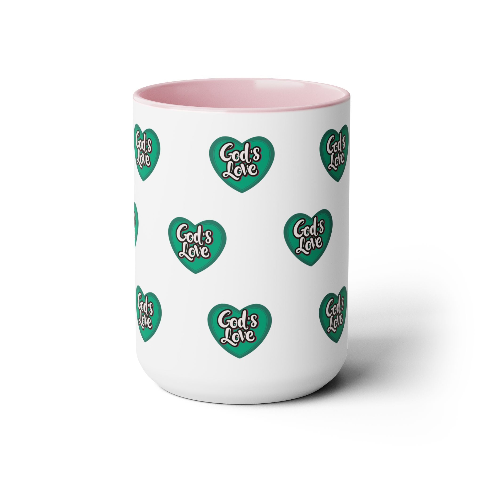 God's Love: Inspirational Allover Print Mug, 15oz