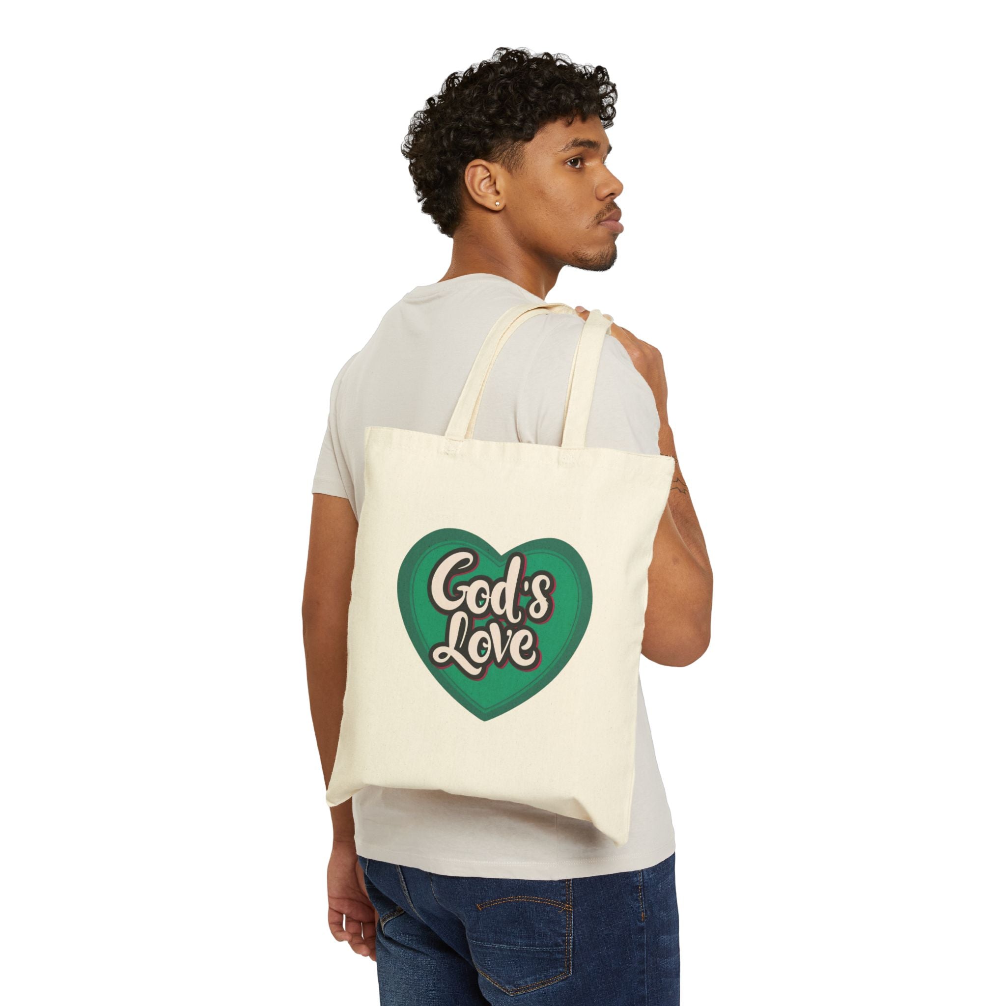 God's Love Reusable Cotton Tote Bag