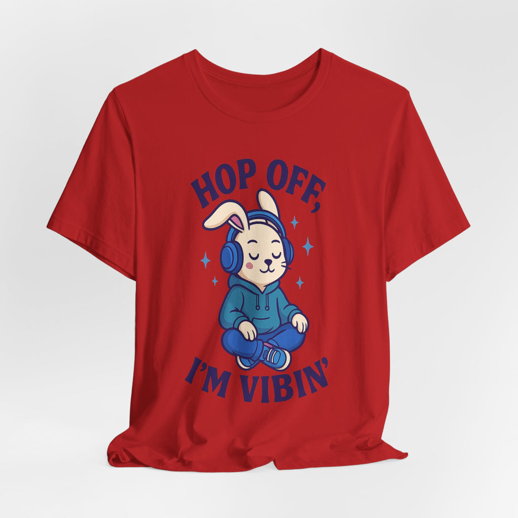 Chill Graphic Tee, Fun Bunny Shirt, Music Lover's Apparel, Holiday Gift, Cute Cartoon Tee, Casual Stylish Top