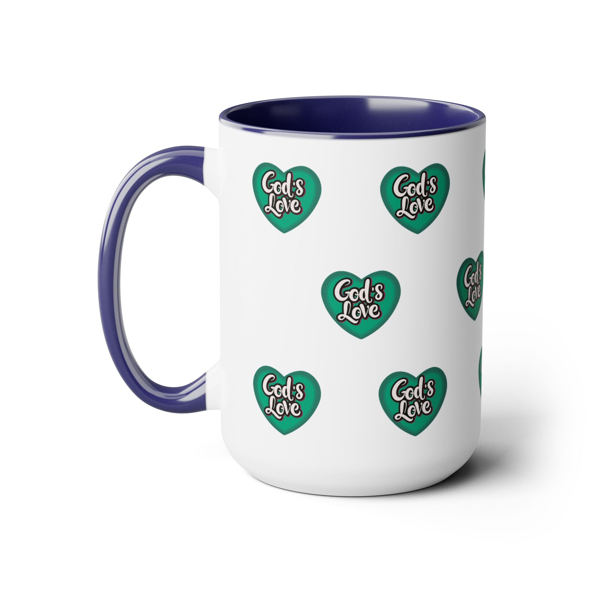God's Love: Inspirational Allover Print Mug, 15oz