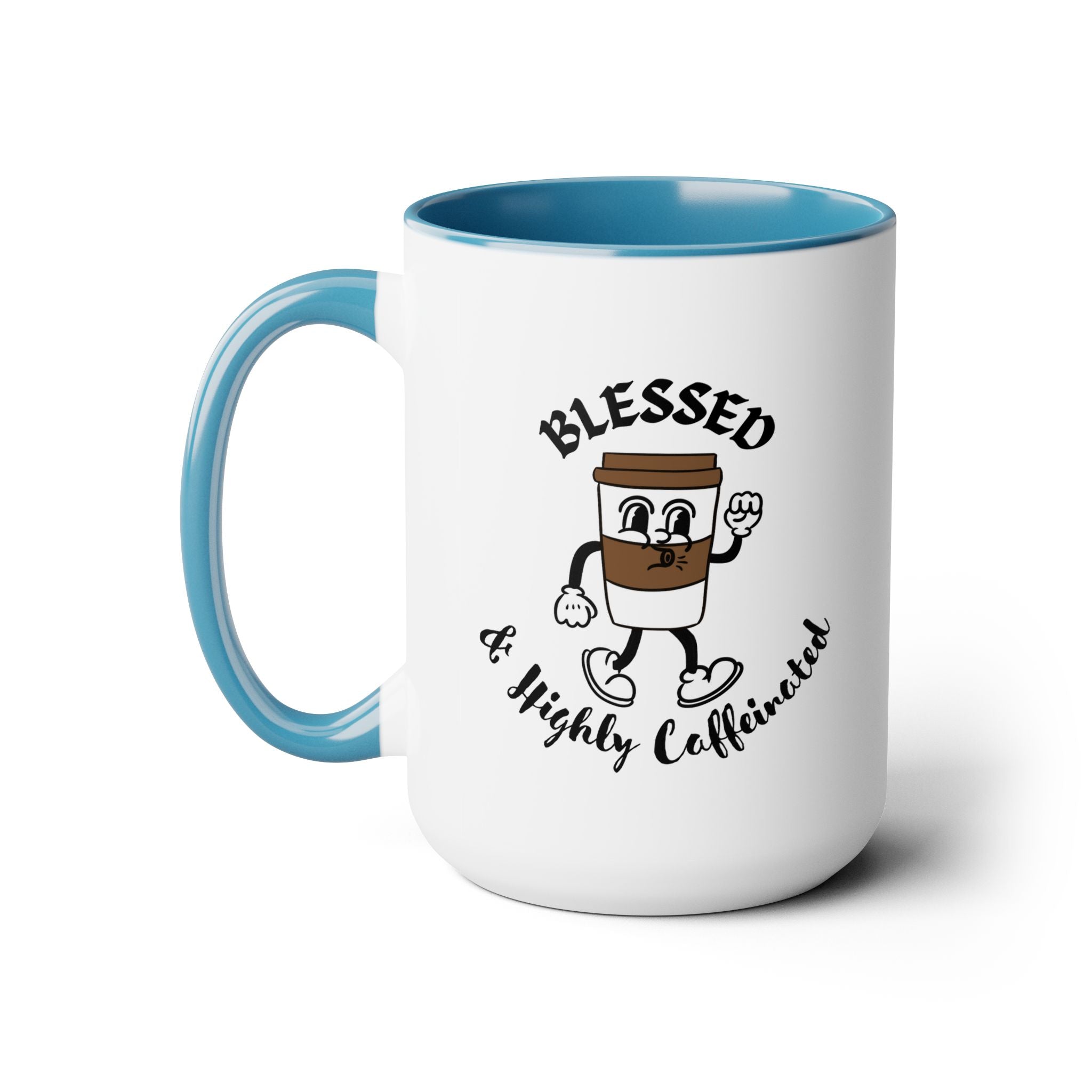 Blessed & Highly Caffeinated Mug 15oz
